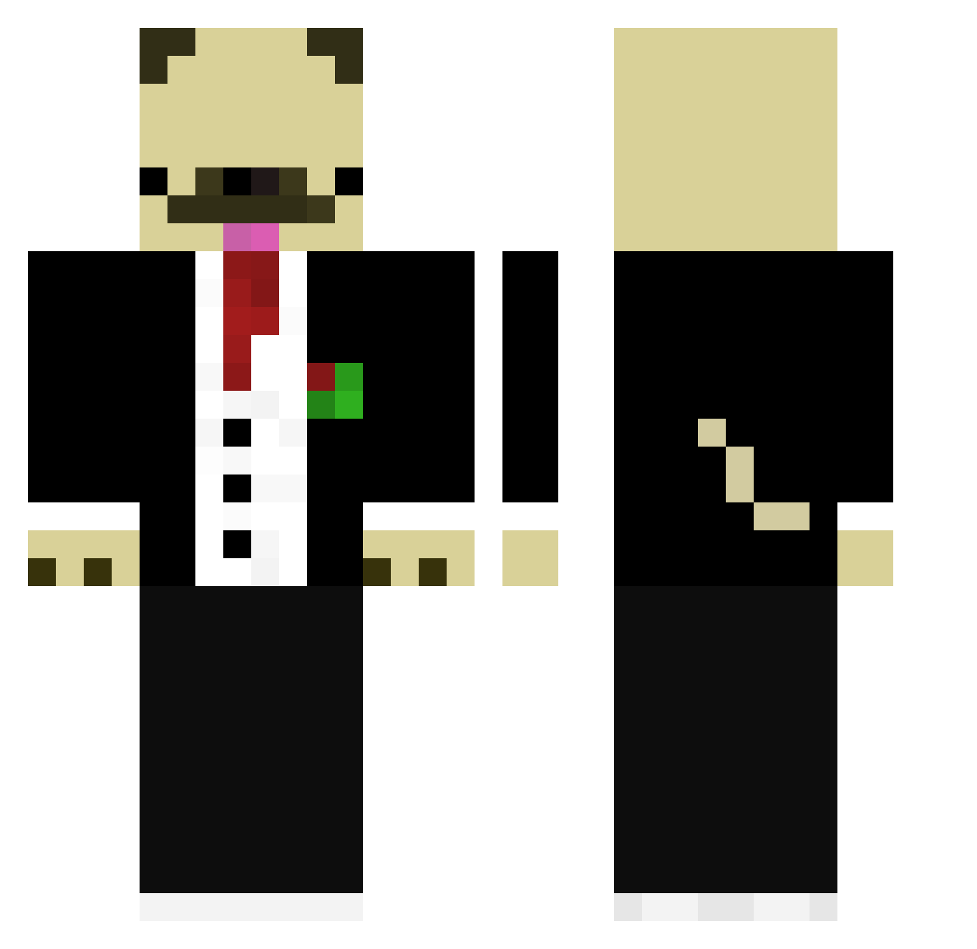 Ben25603 Minecraft skin, front and back view