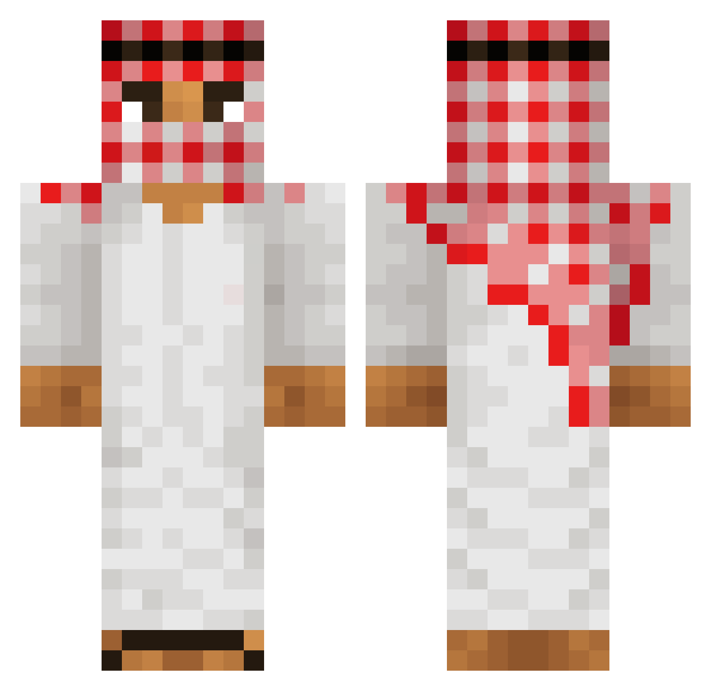 Krimsaa Minecraft skin, front and back view