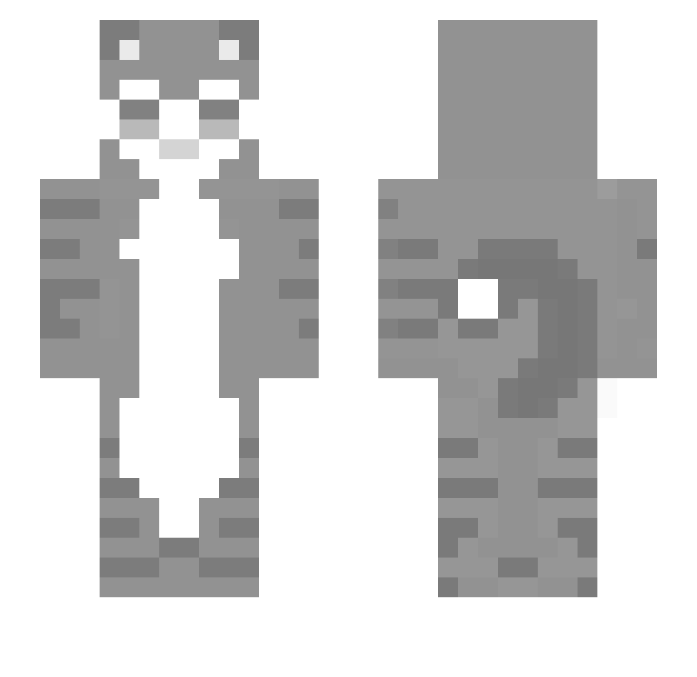 Sugfu Minecraft skin, front and back view