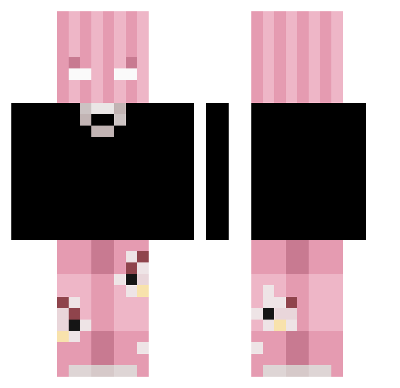 mikeir Minecraft skin, front and back view