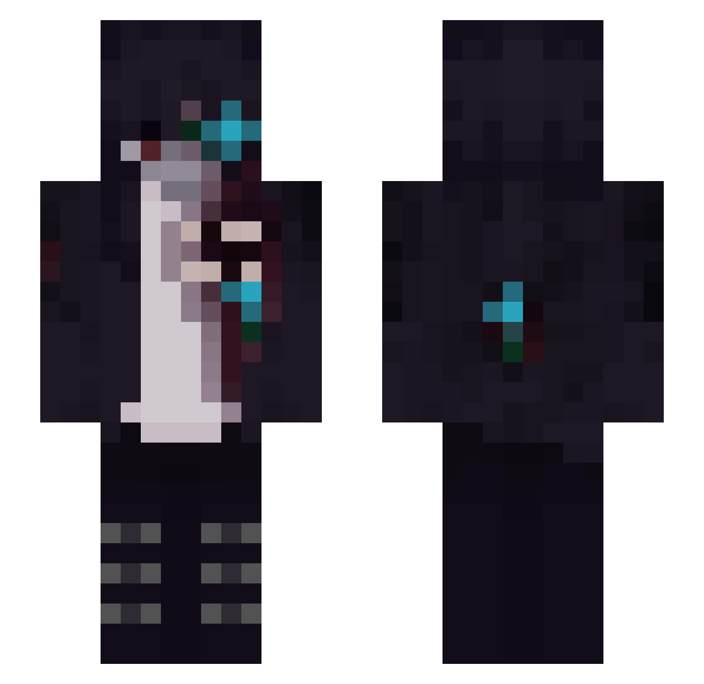 Rinixx2033 Minecraft skin, front and back view