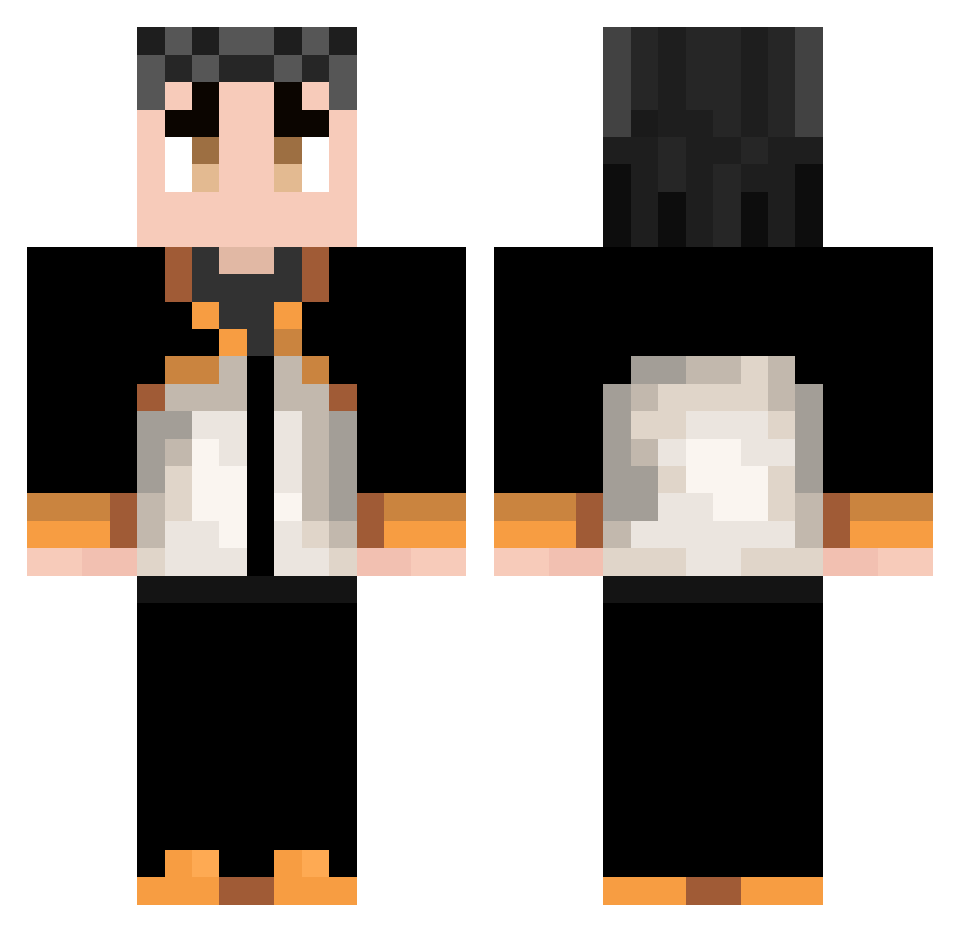 adoxic Minecraft skin, front and back view