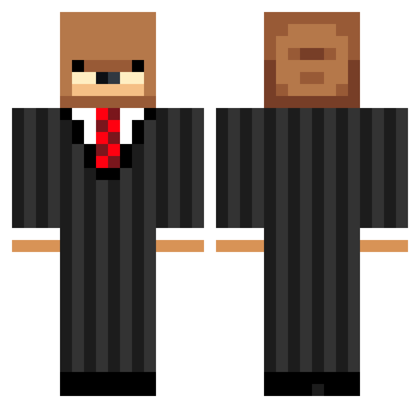 LILFLIZZY12 Minecraft skin, front and back view