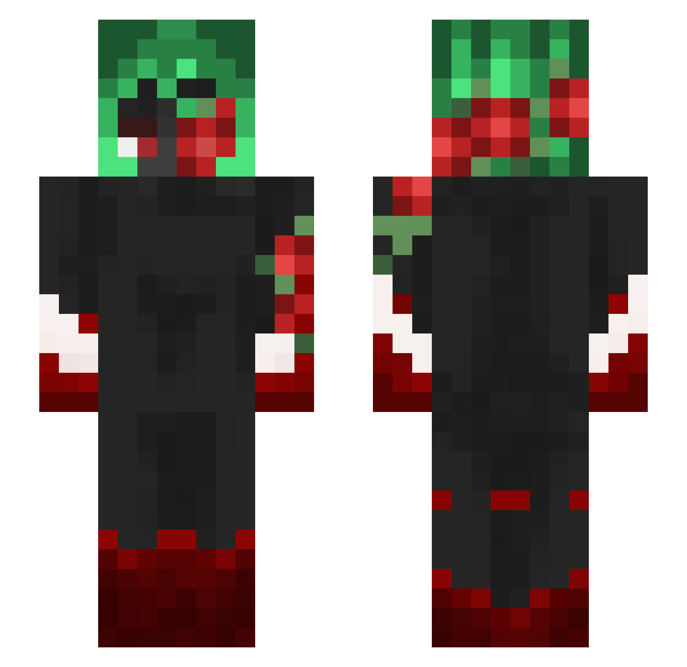 Xenn1x Minecraft skin, front and back view