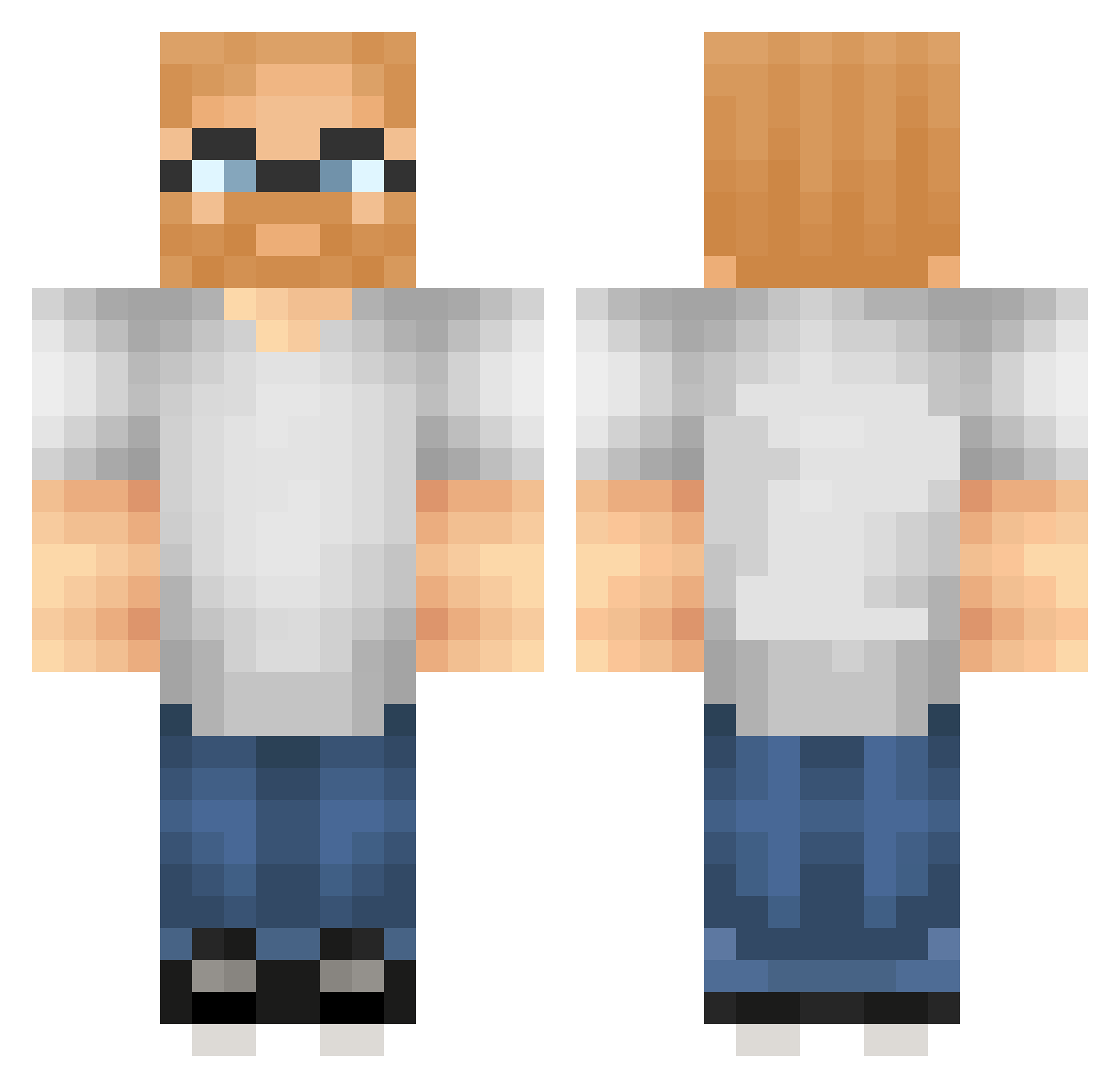 NiceIce2207 Minecraft skin, front and back view