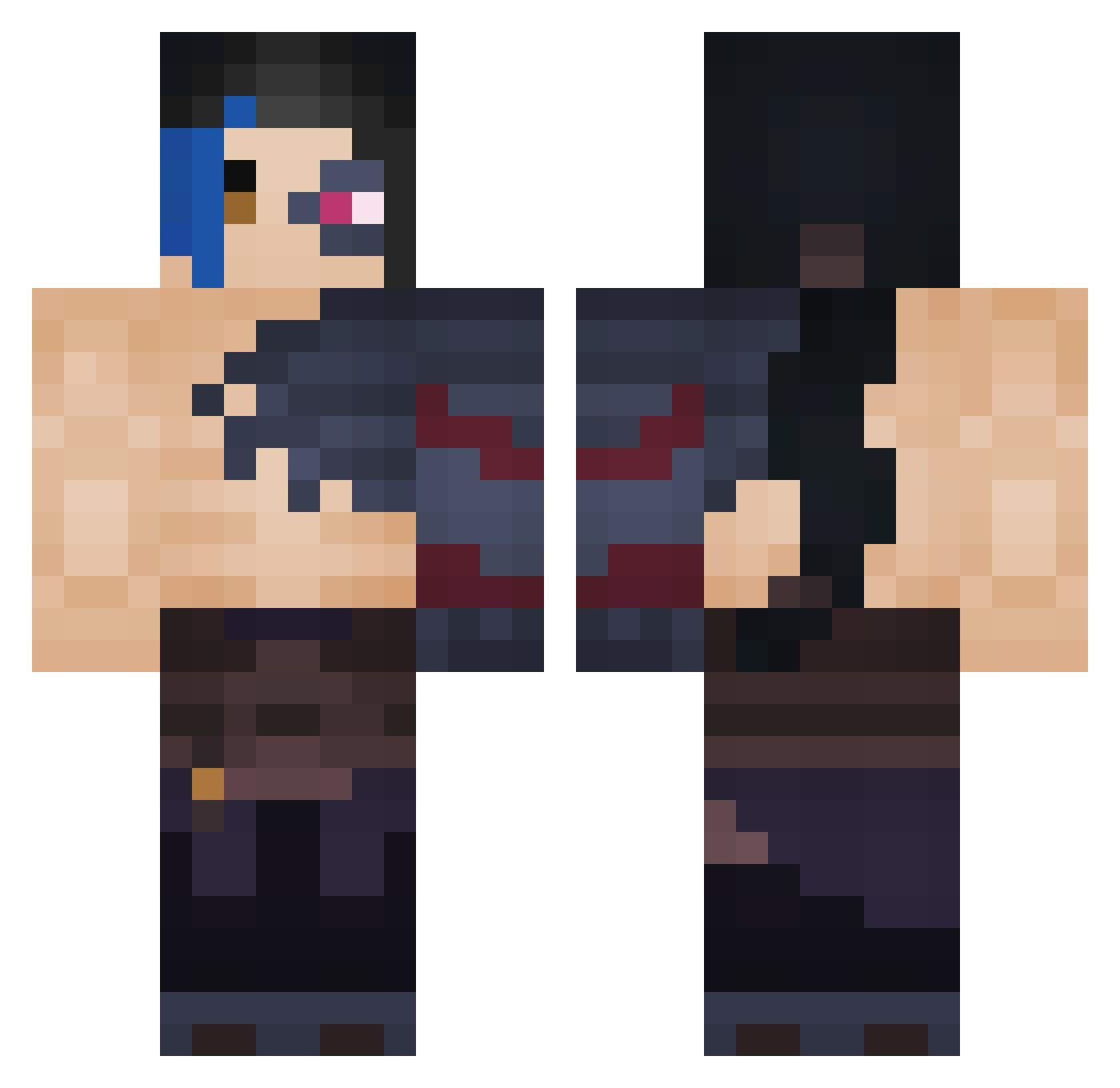 cofilex Minecraft skin, front and back view