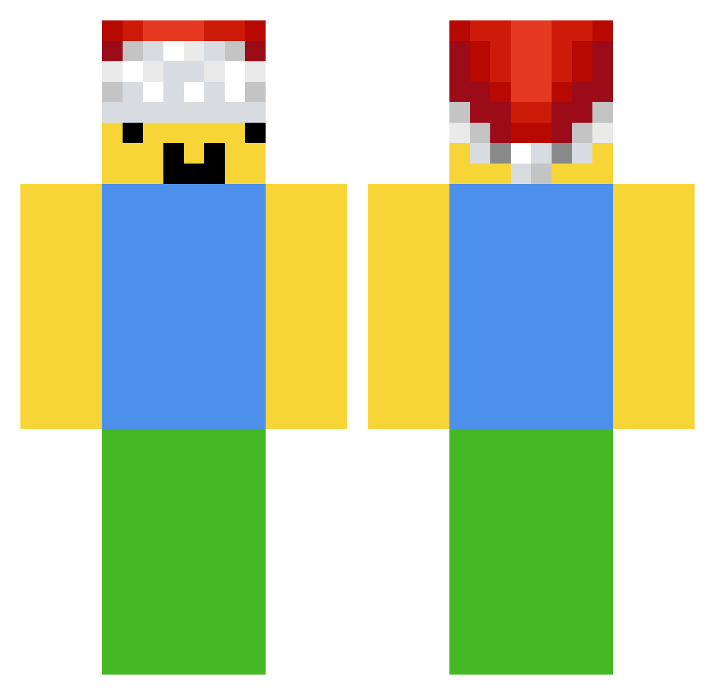 NameIsGader Minecraft skin, front and back view