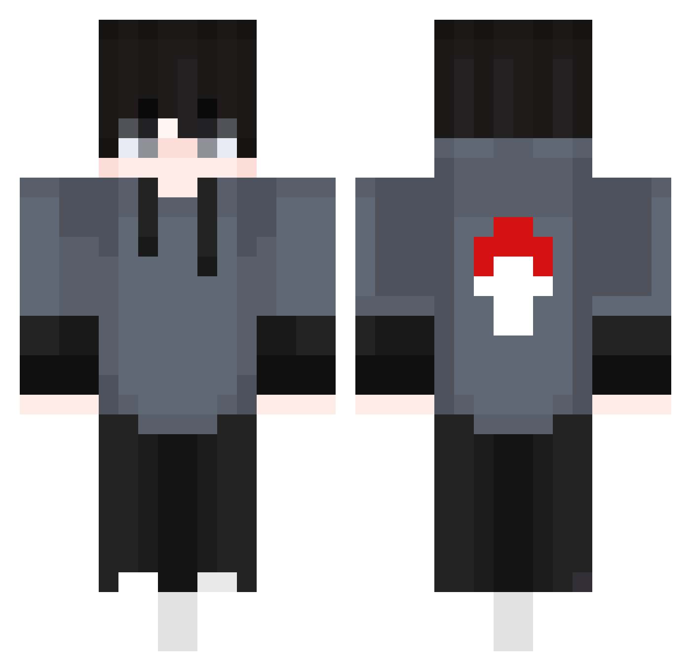 michallkaxd Minecraft skin, front and back view