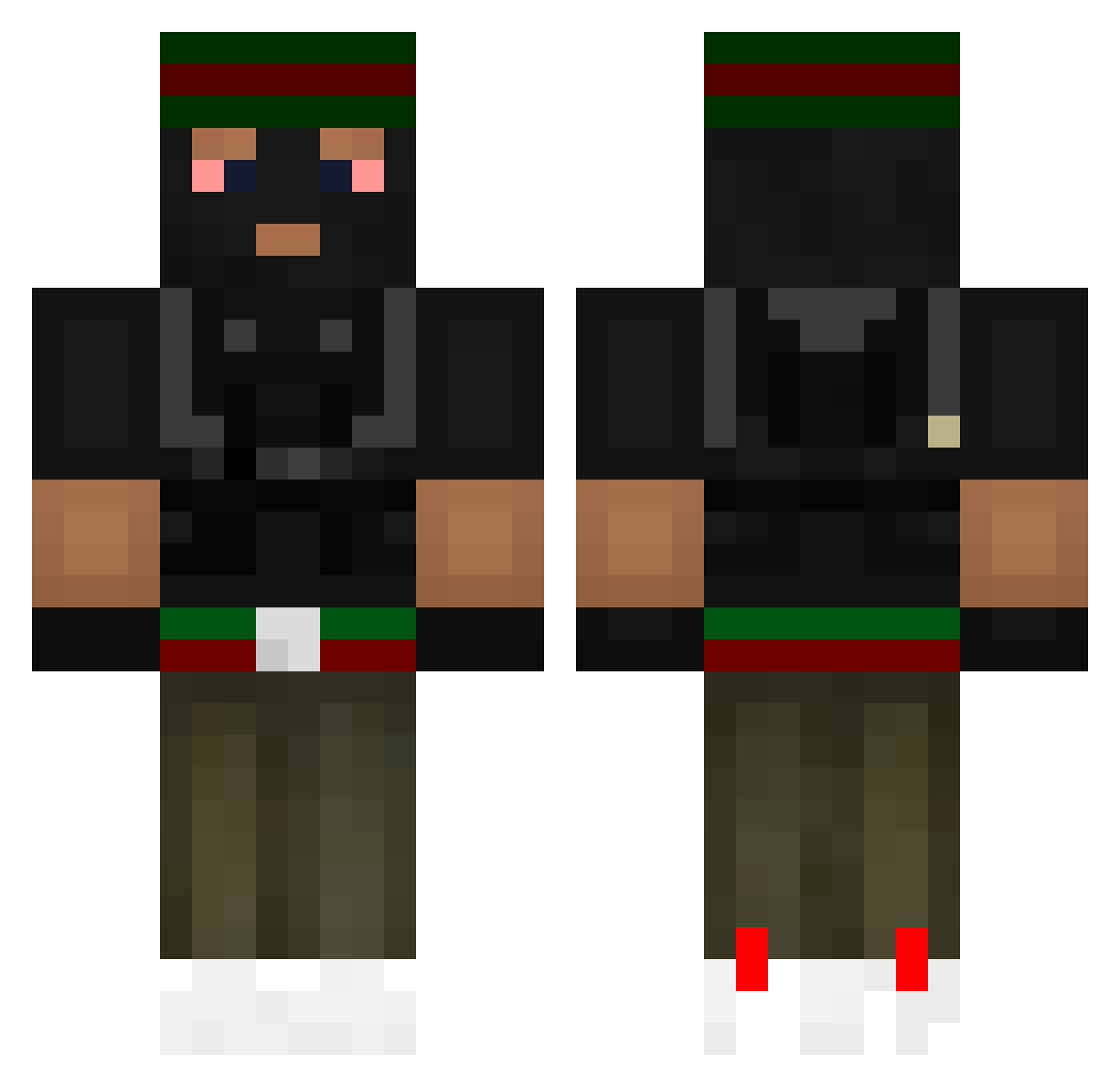 BALLZO Minecraft skin, front and back view