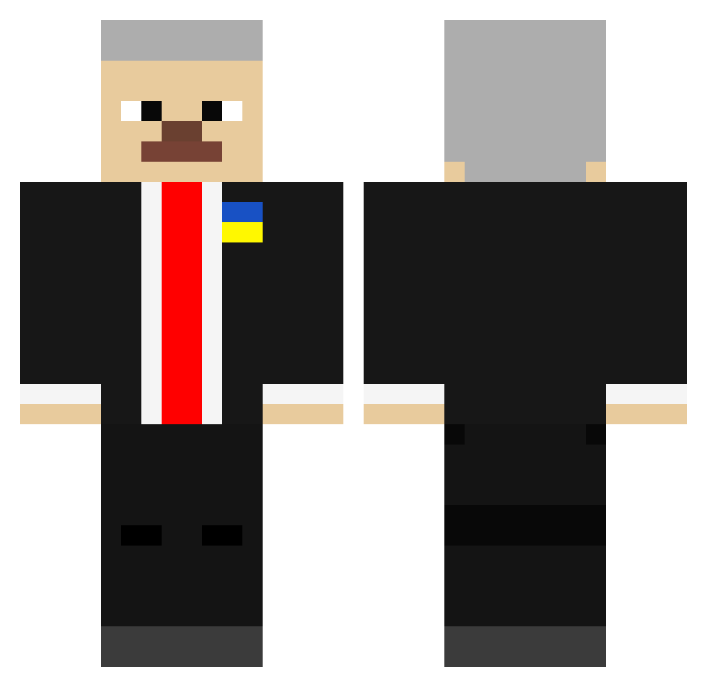 _Astrap_ Minecraft skin, front and back view