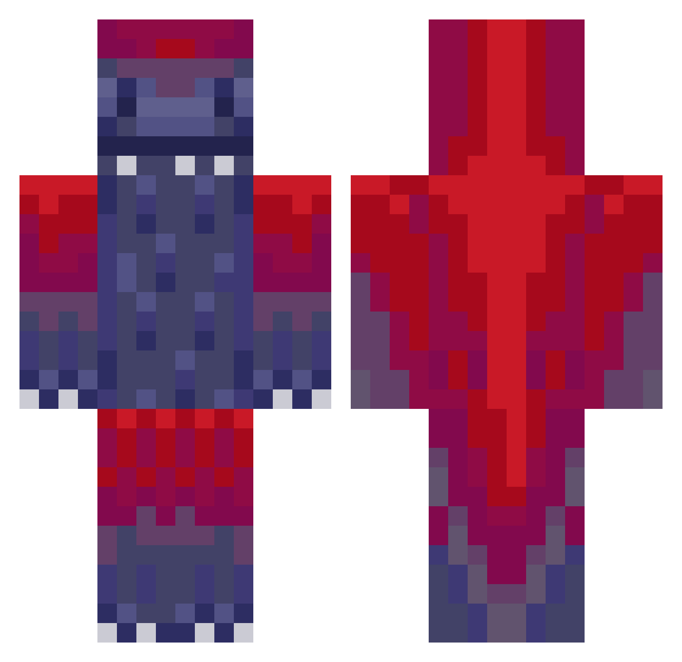 benjaminspook Minecraft skin, front and back view