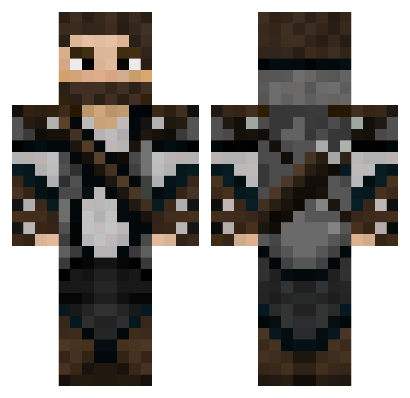 august8_ Minecraft skin, front and back view