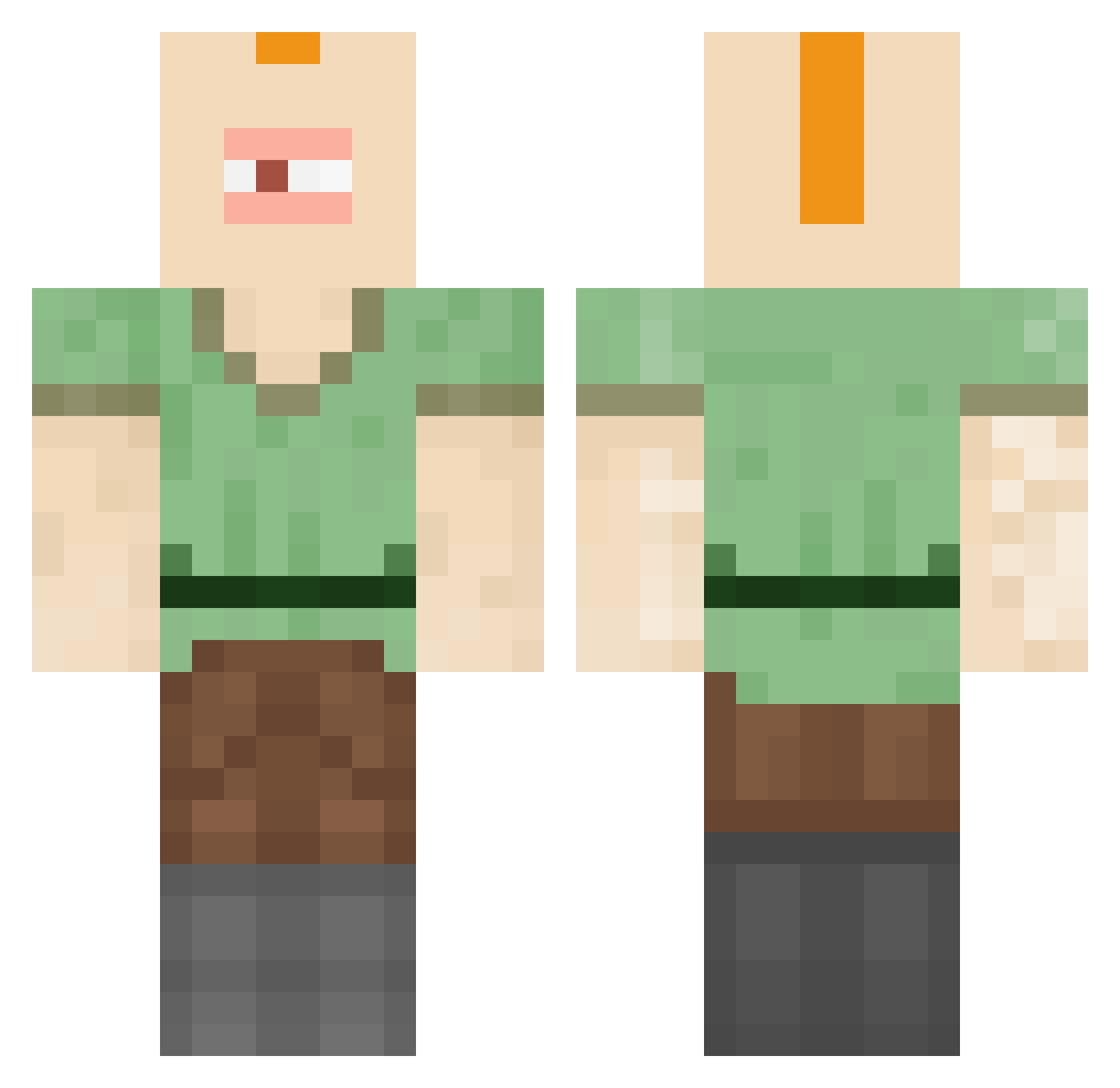 Sifta Minecraft skin, front and back view