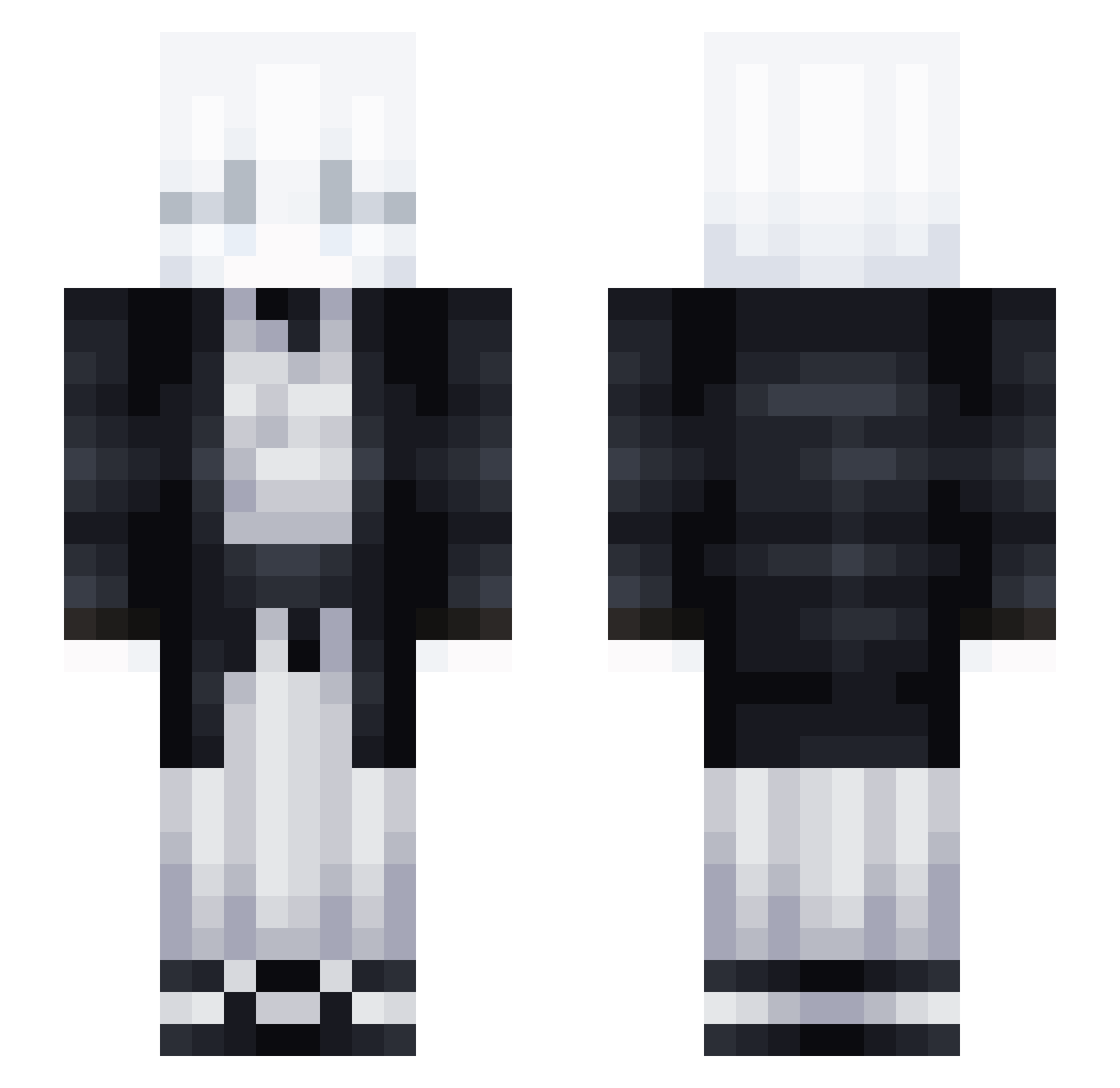 Buwoo Minecraft skin, front and back view
