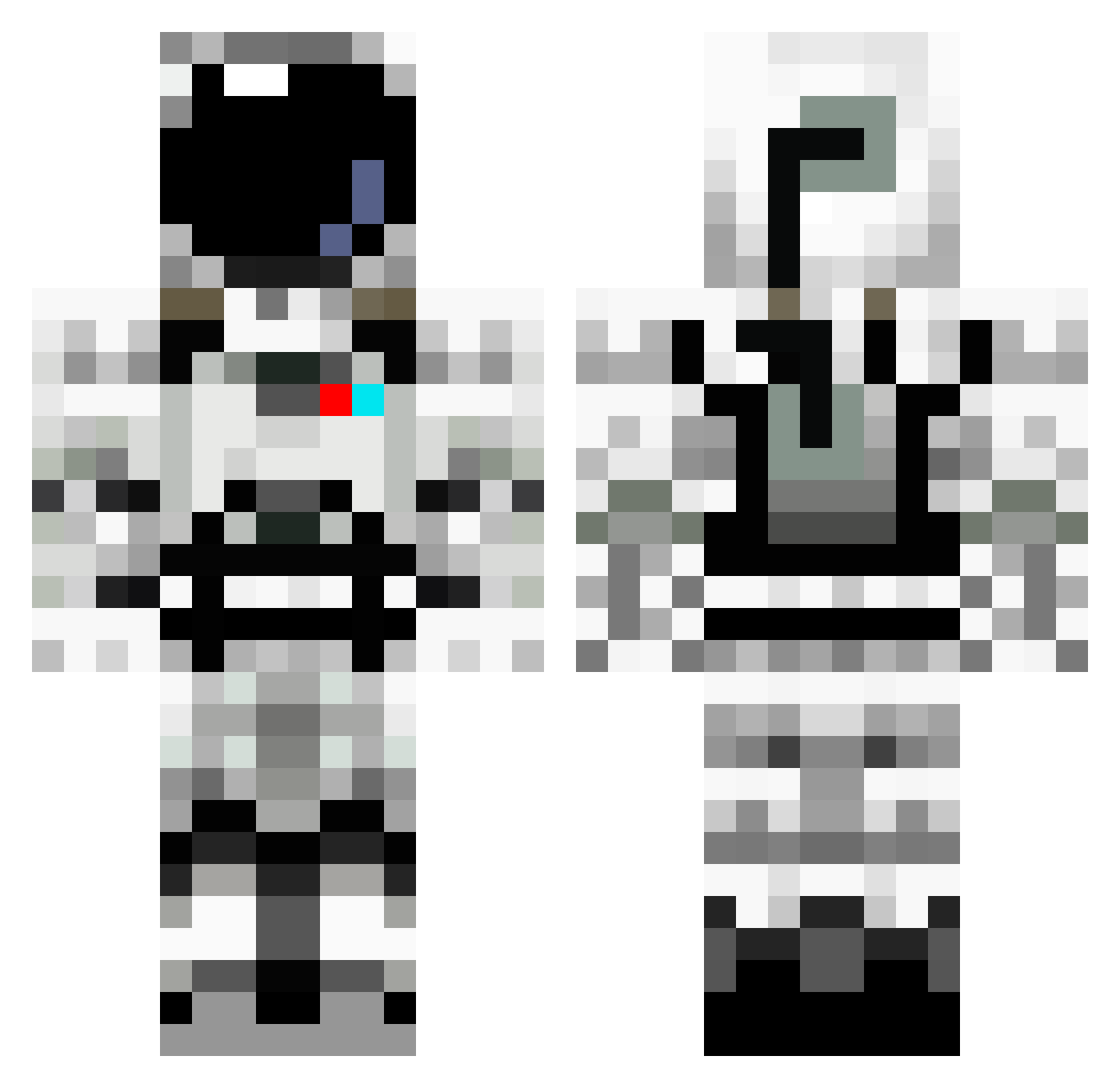 LeVraiAvoZeur Minecraft skin, front and back view