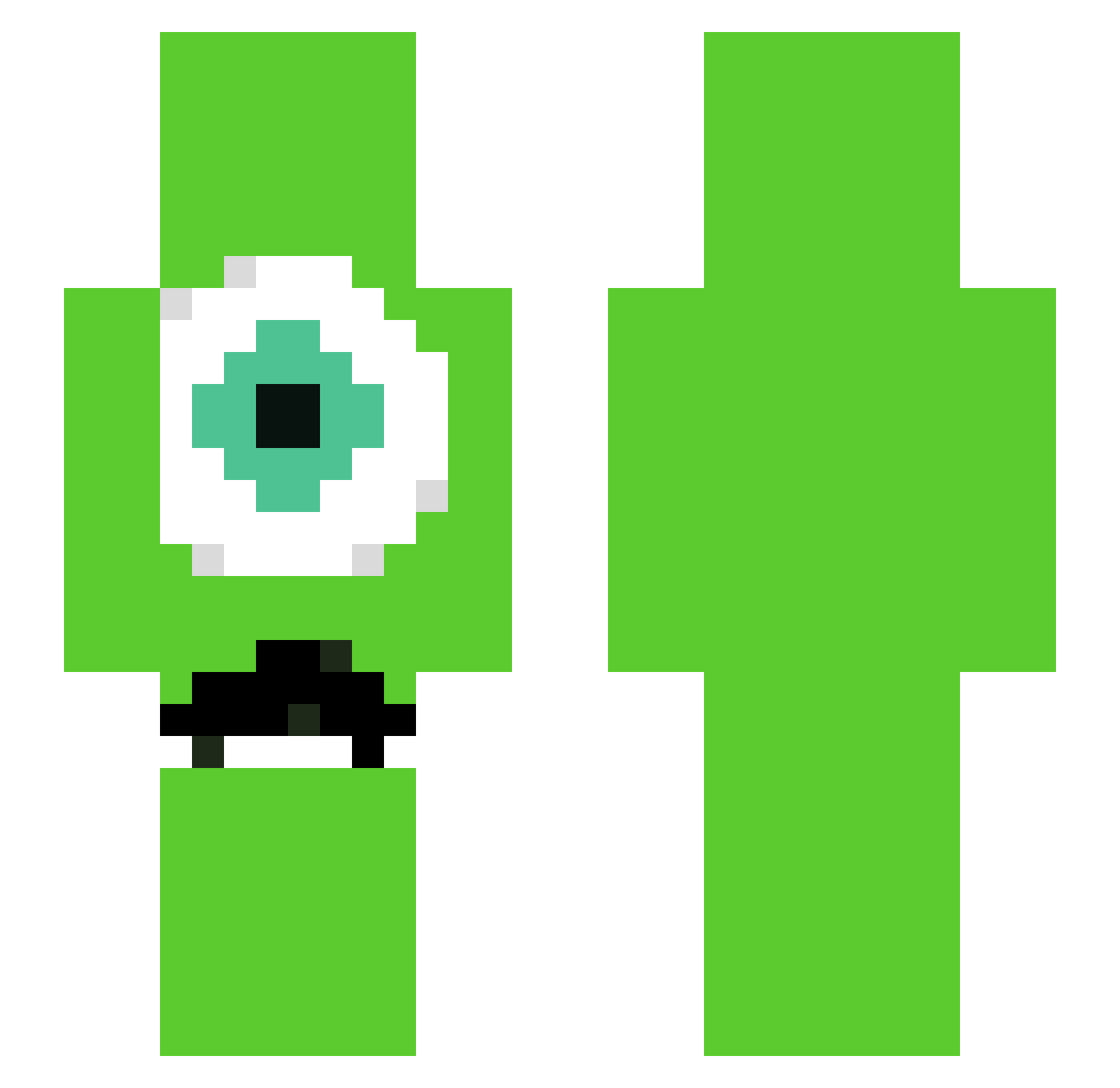 Rodca Minecraft skin, front and back view