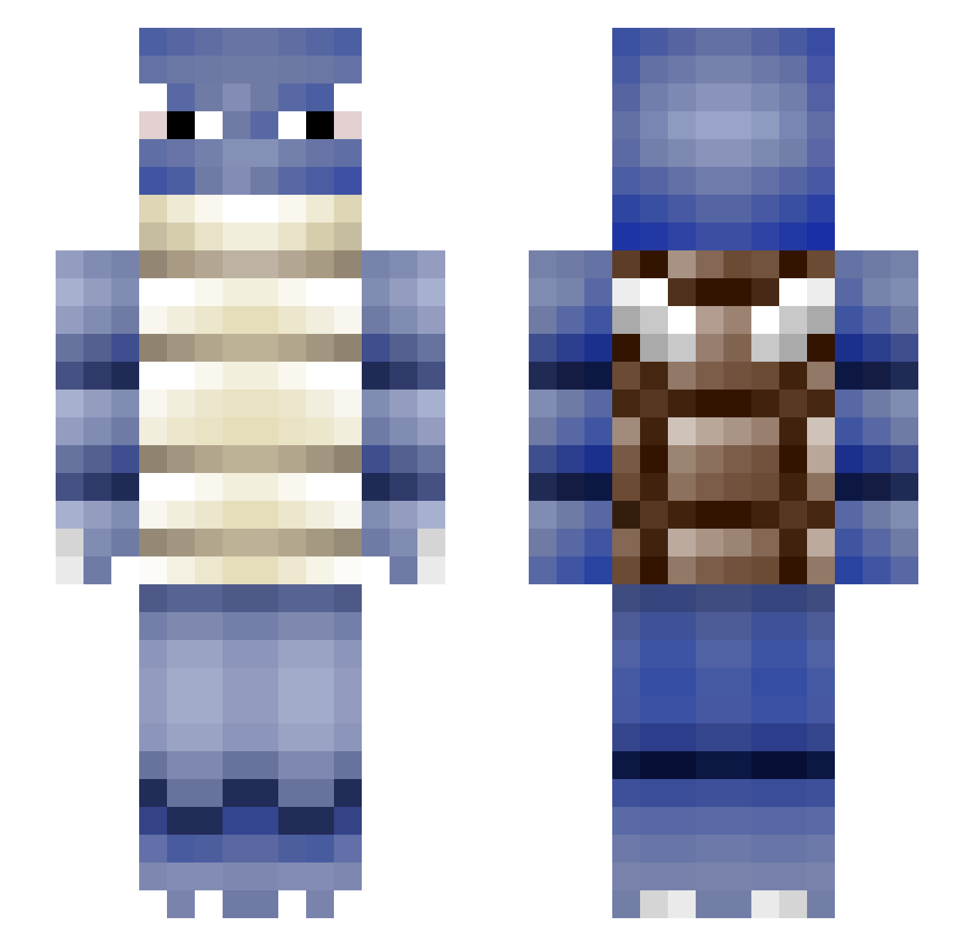 Fanhcc_ Minecraft skin, front and back view