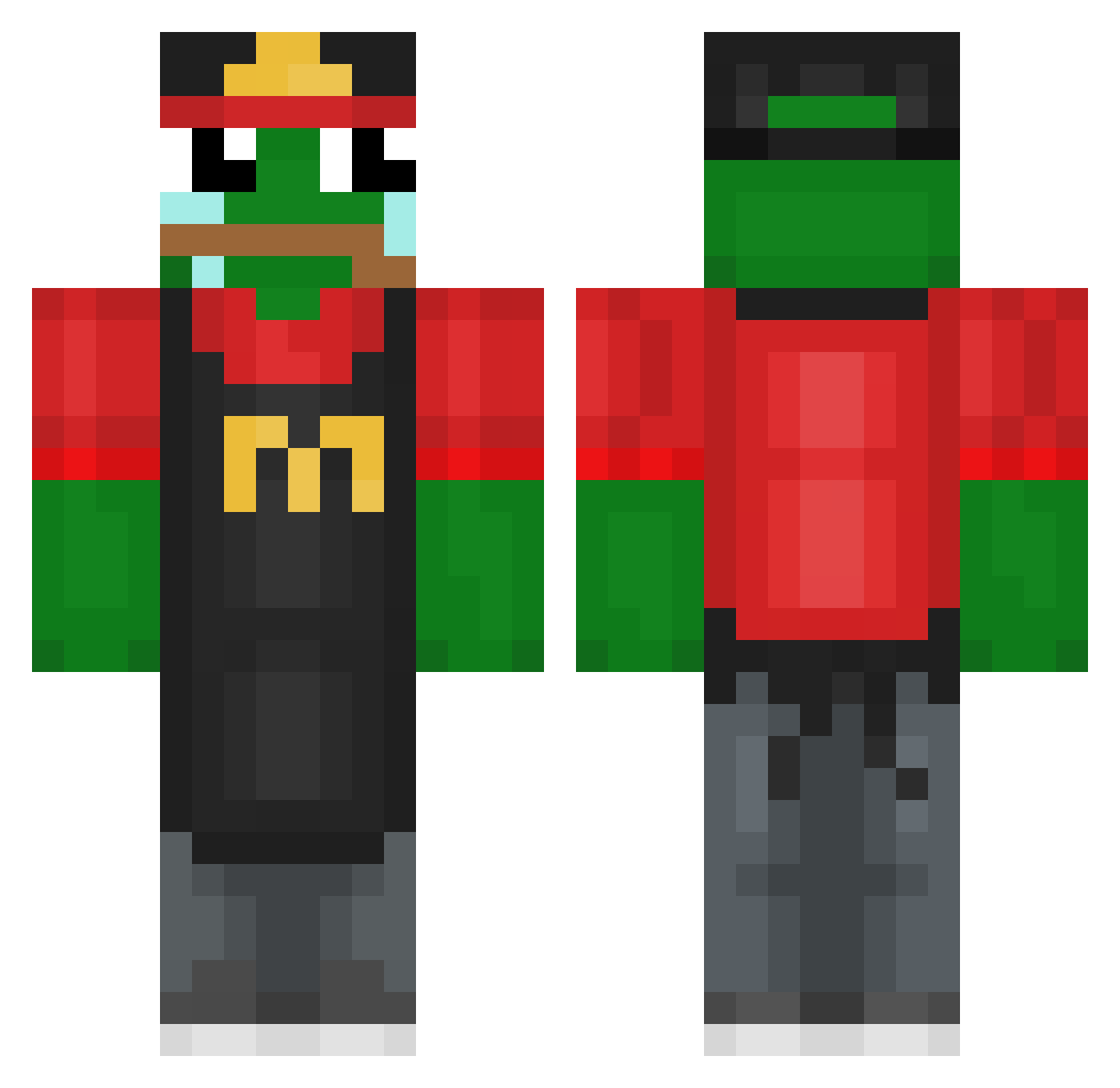 Bene_Furti Minecraft skin, front and back view