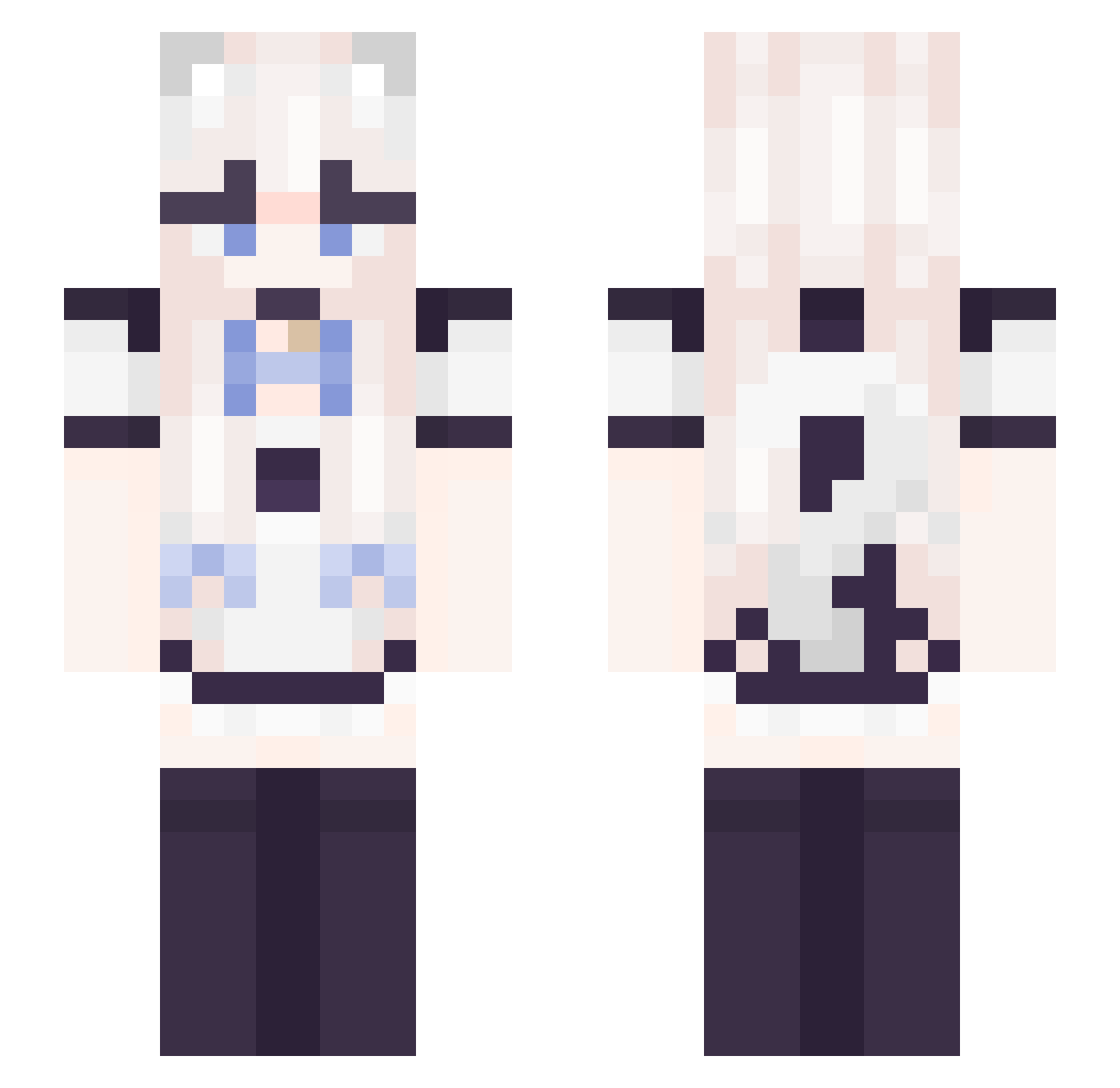 chairoi Minecraft skin, front and back view