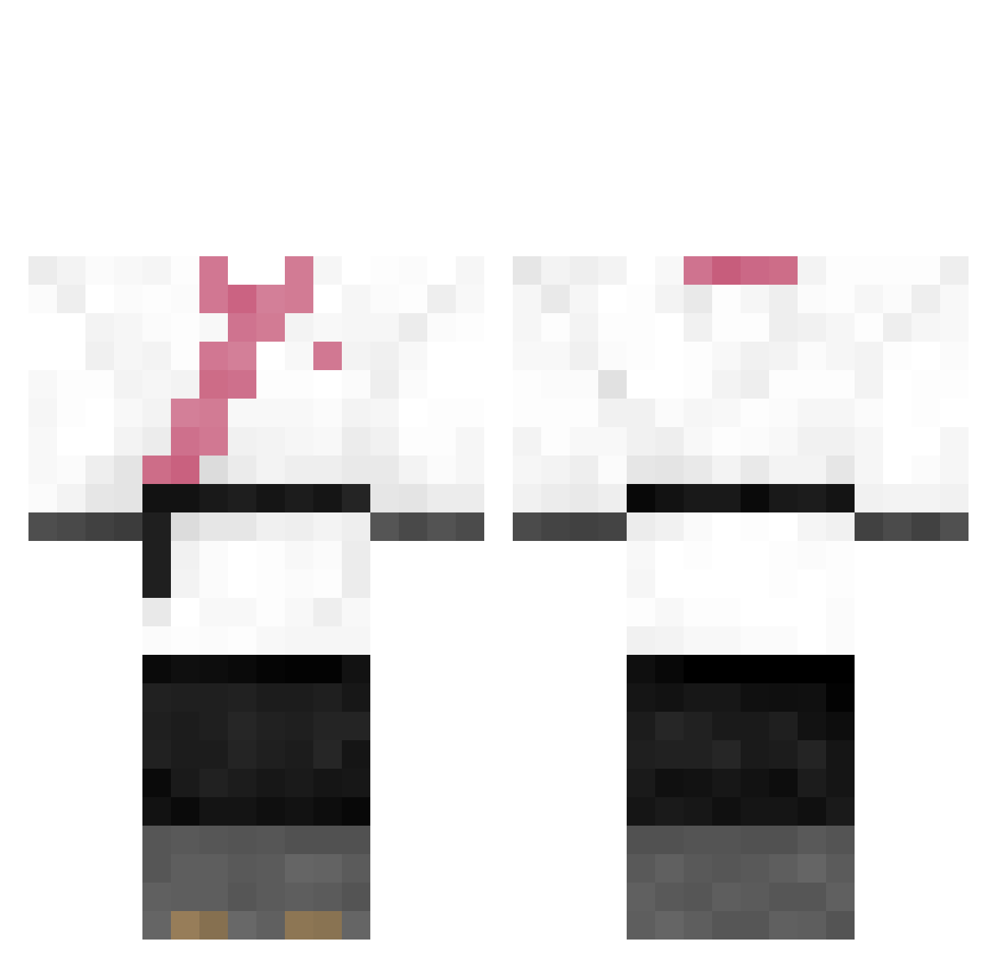 Darkness69_ Minecraft skin, front and back view
