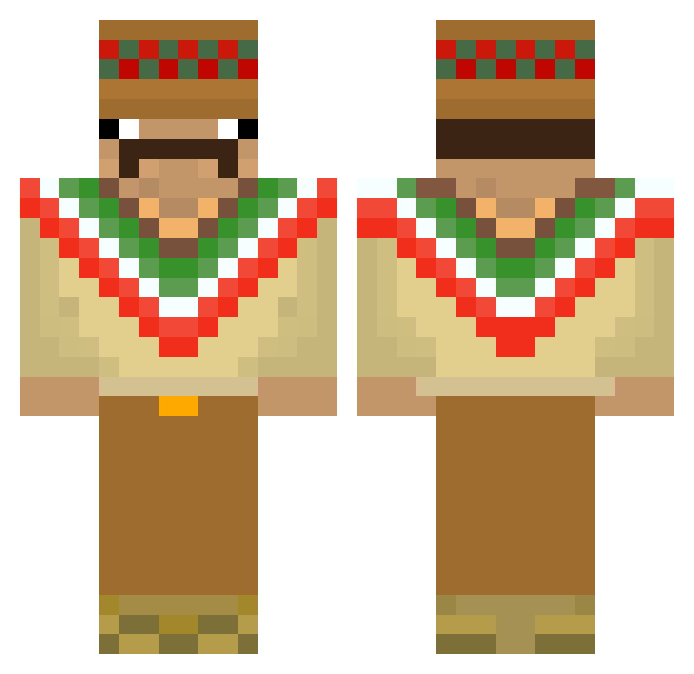 C00ncacher Minecraft skin, front and back view