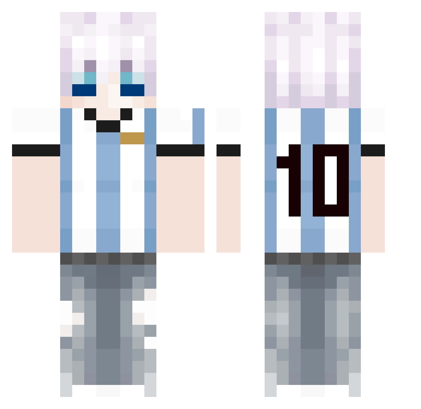 kriipyy Minecraft skin, front and back view