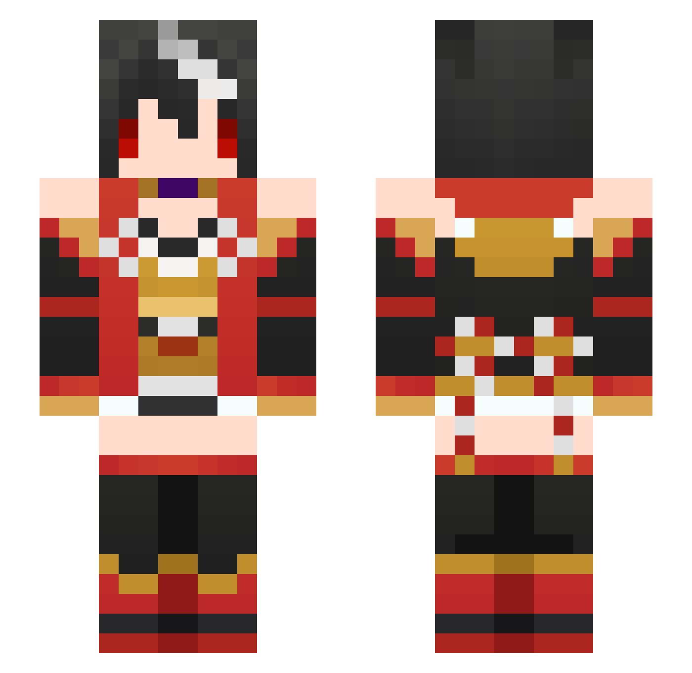 5men Minecraft skin, front and back view