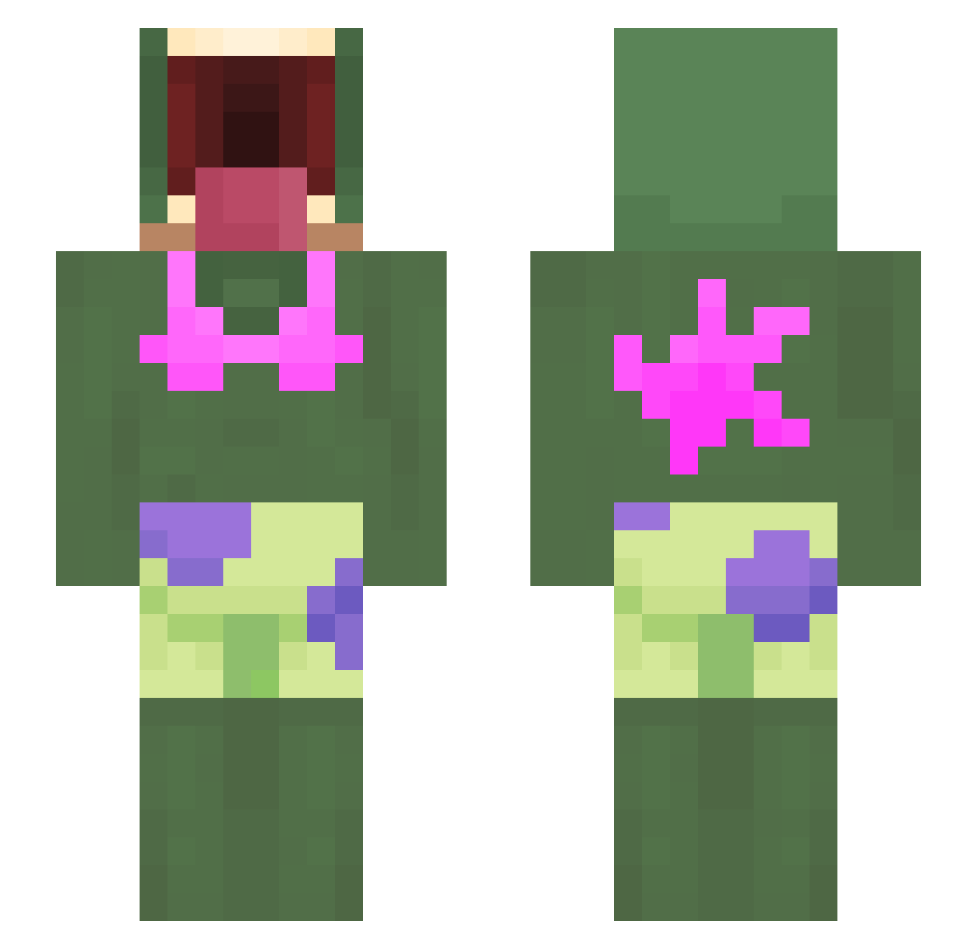 seunghan Minecraft skin, front and back view