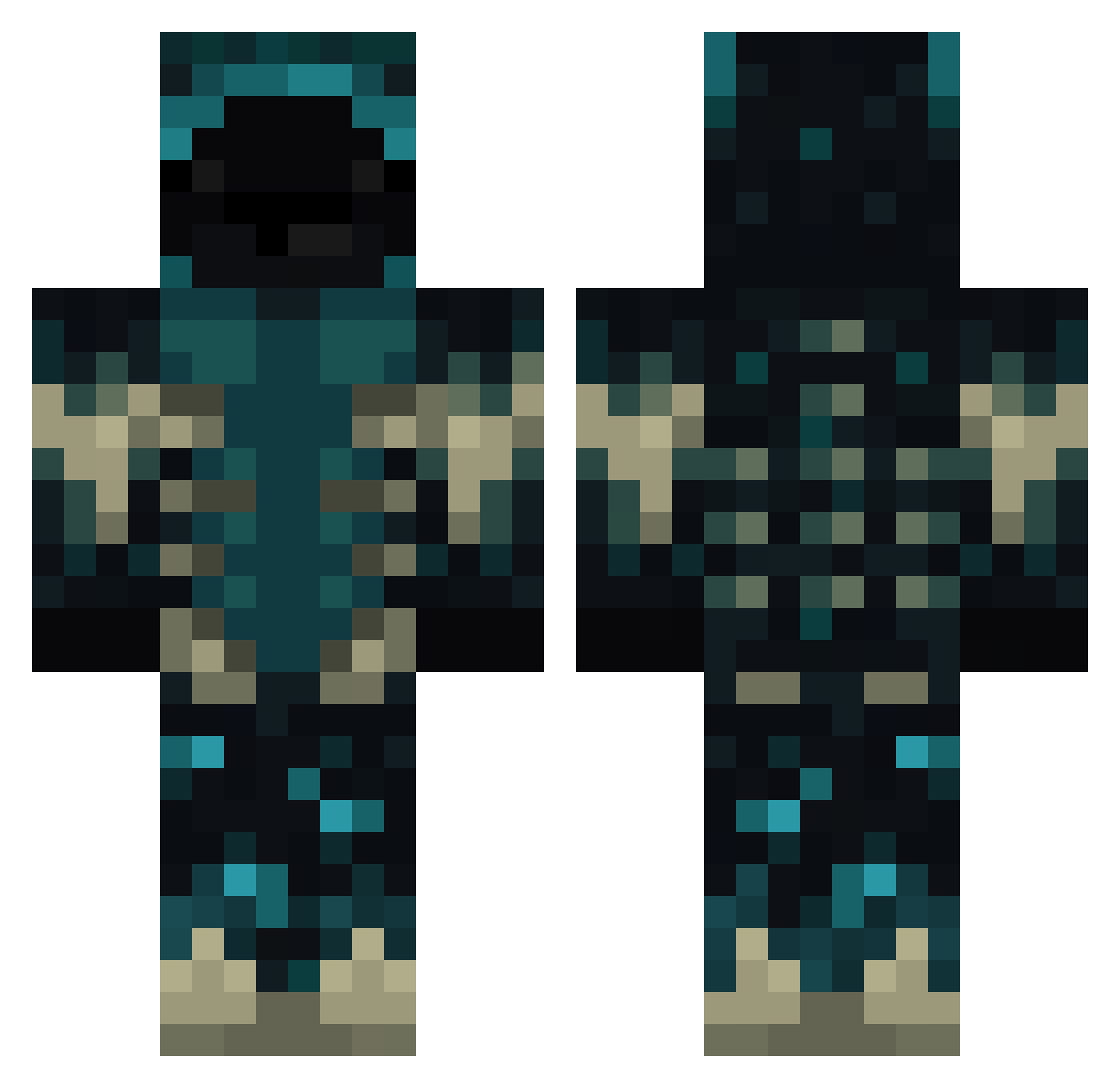 Mr_Paddleboard Minecraft skin, front and back view