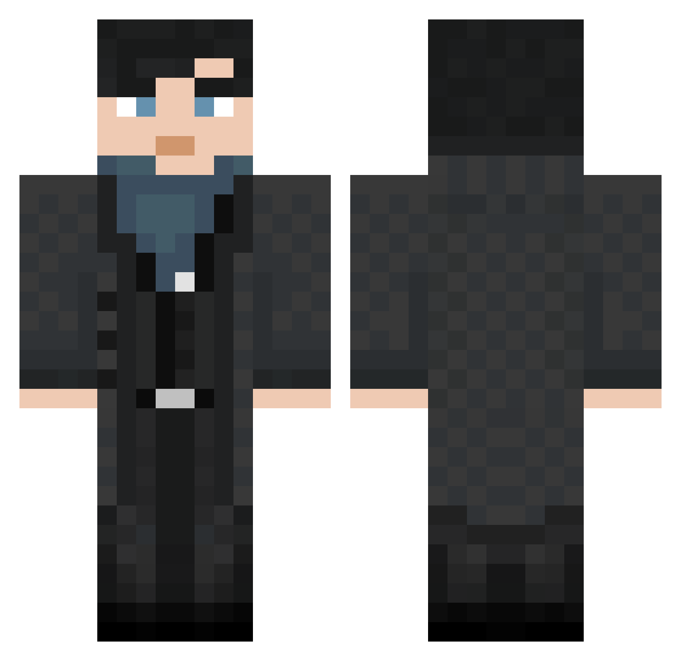 amapunk Minecraft skin, front and back view