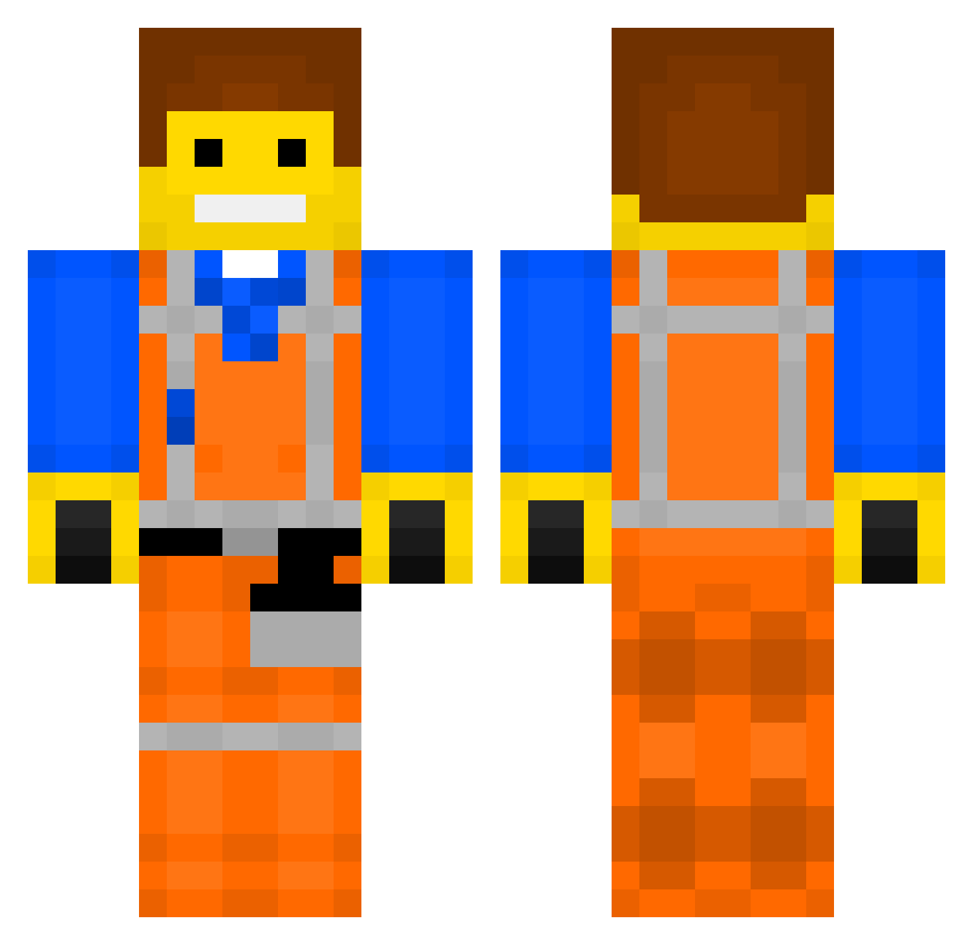 KilianXDY Minecraft skin, front and back view