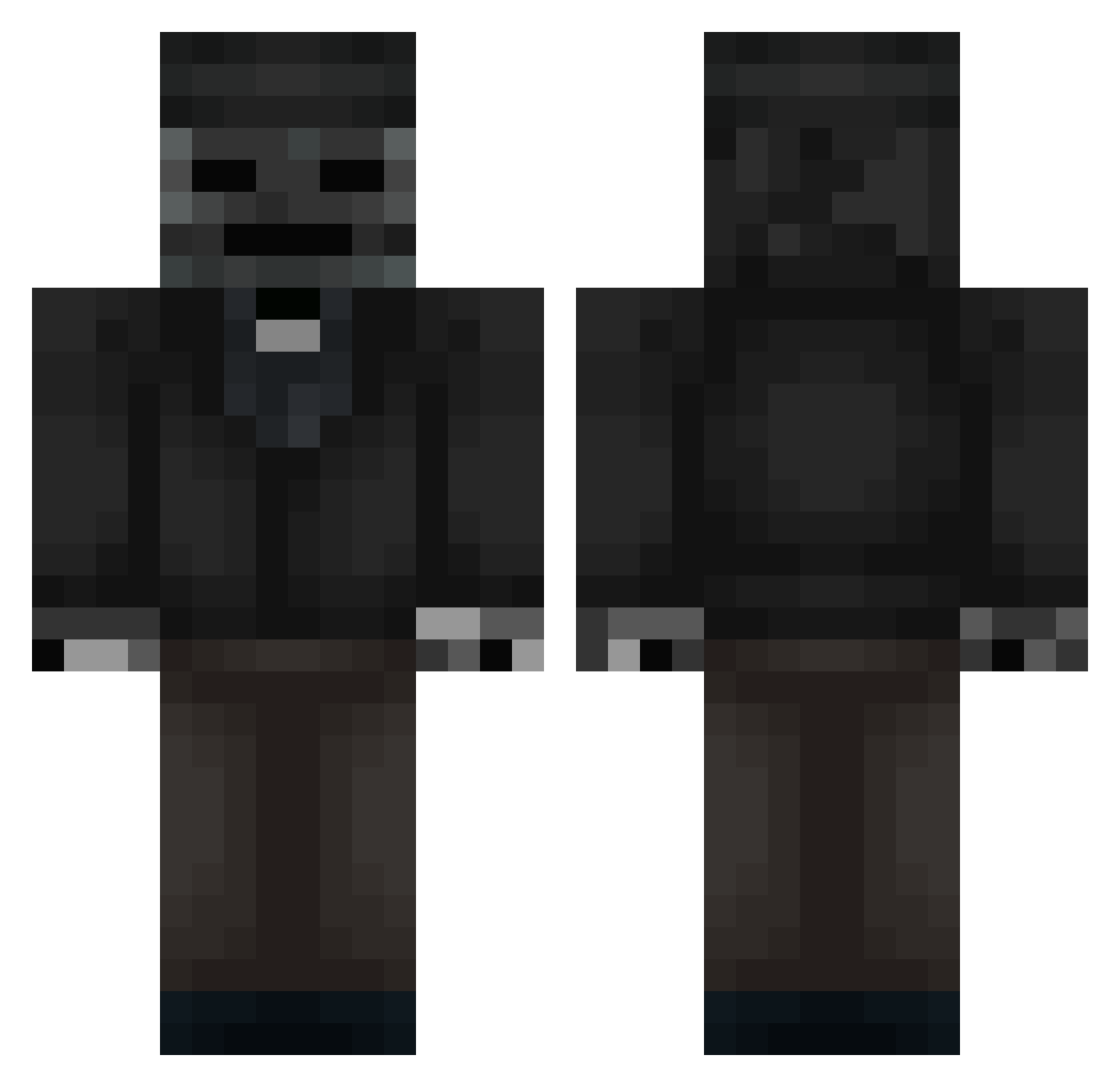 Sanguchito087 Minecraft skin, front and back view