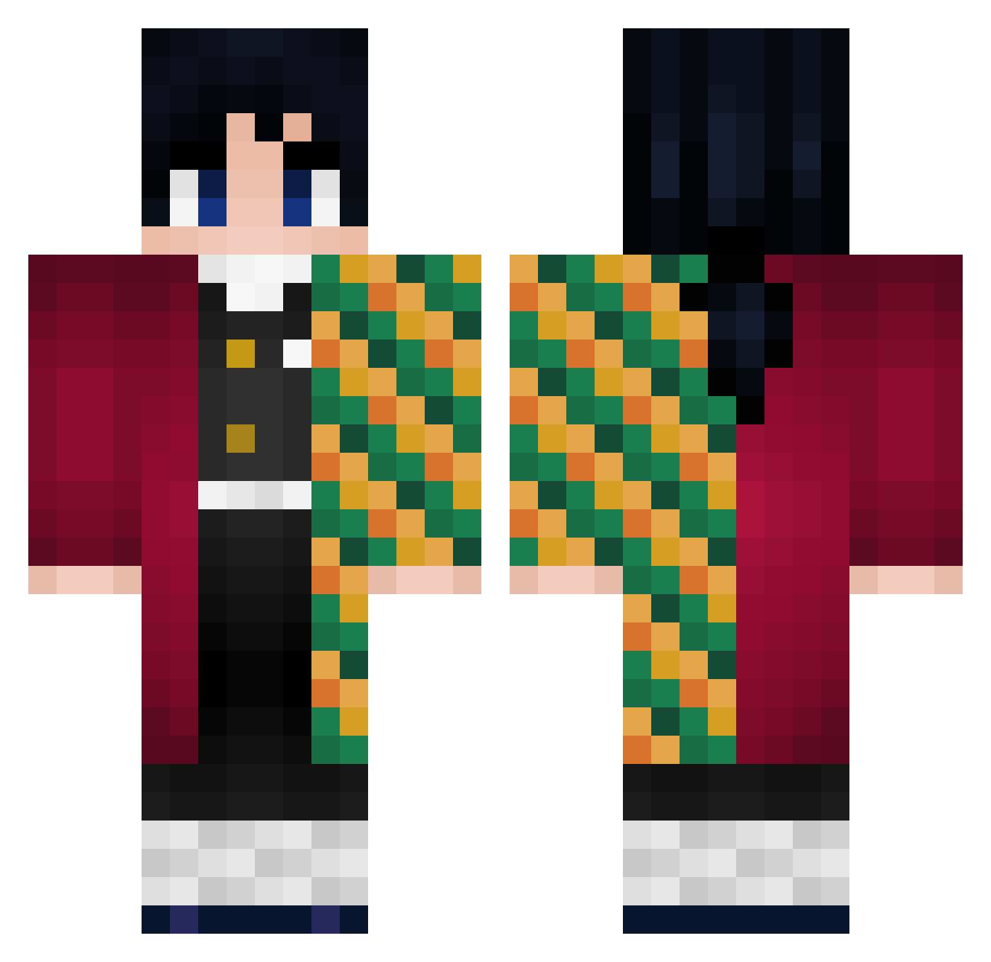 Yuro_schweizer Minecraft skin, front and back view