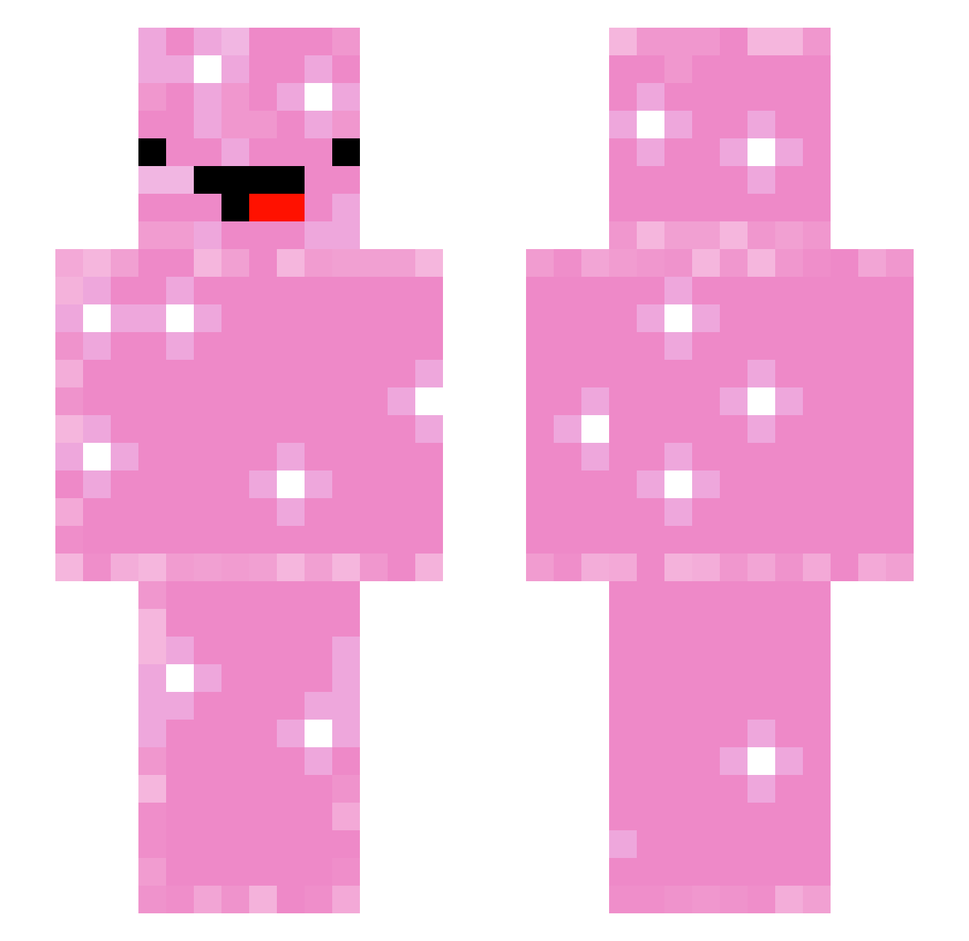 RAYRERE Minecraft skin, front and back view