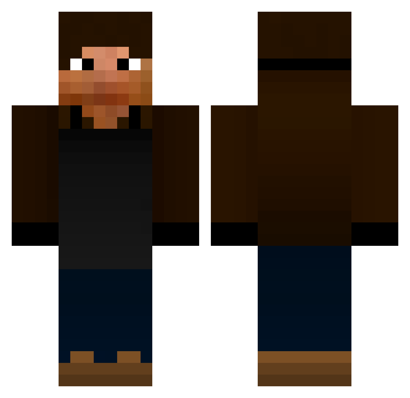 Cross Minecraft skin, front and back view