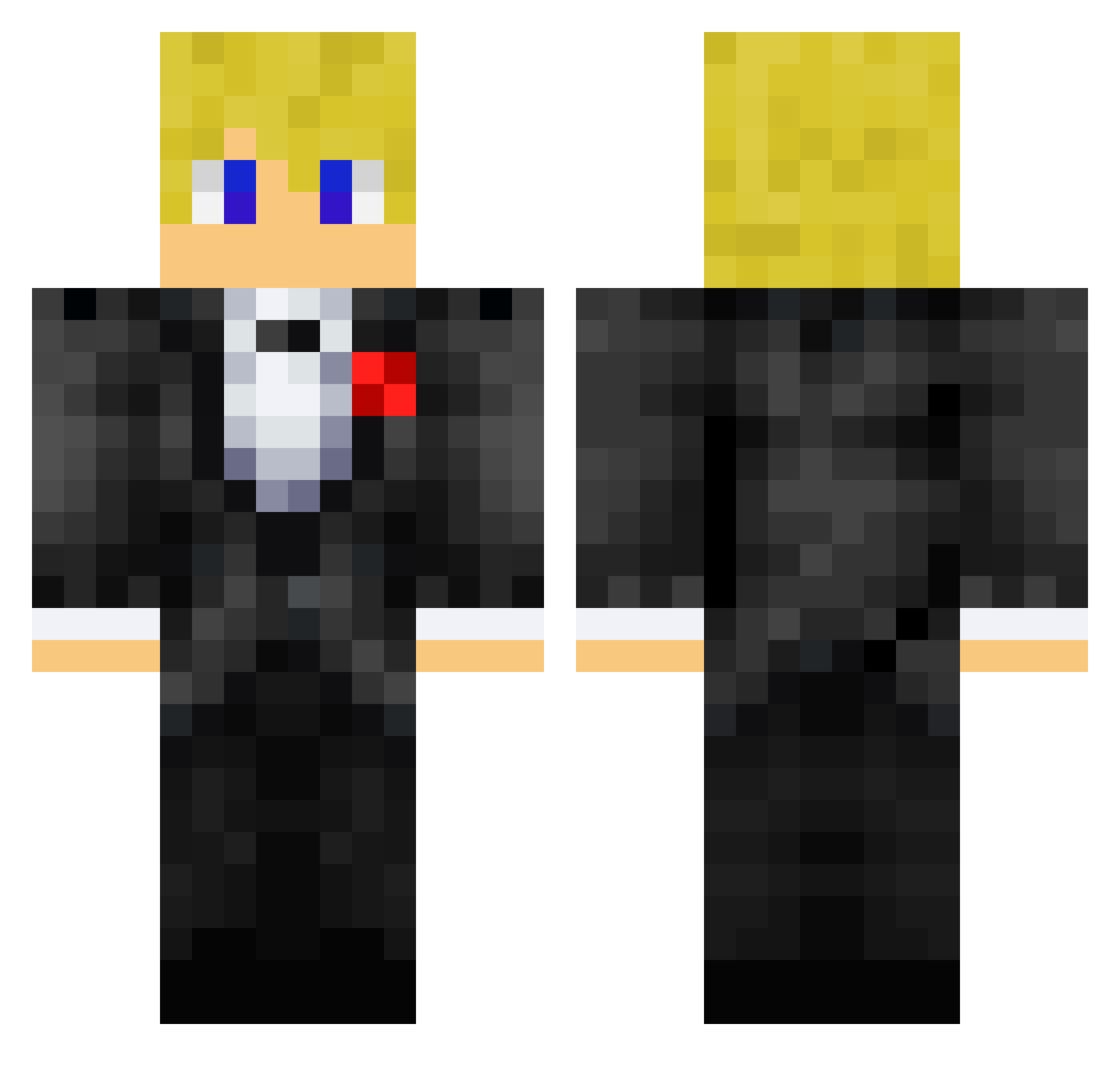 NxtlvlGamer Minecraft skin, front and back view