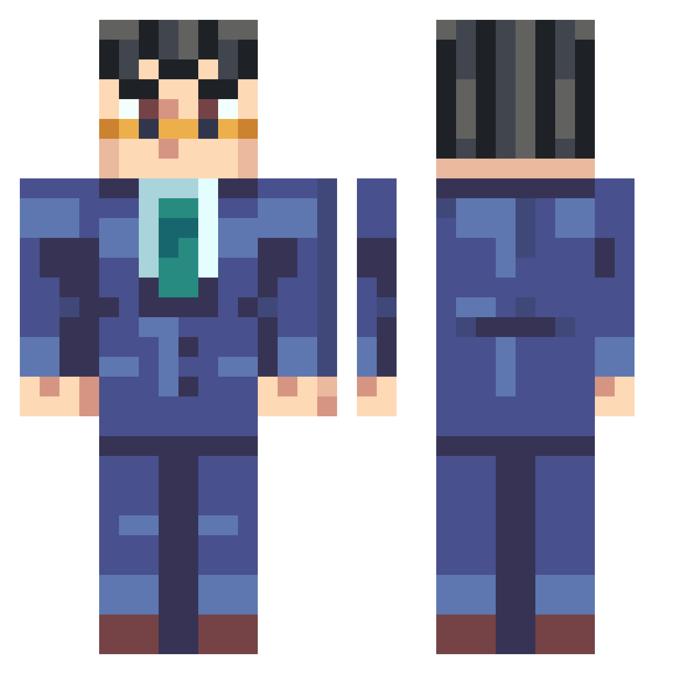 realestdudeofall Minecraft skin, front and back view