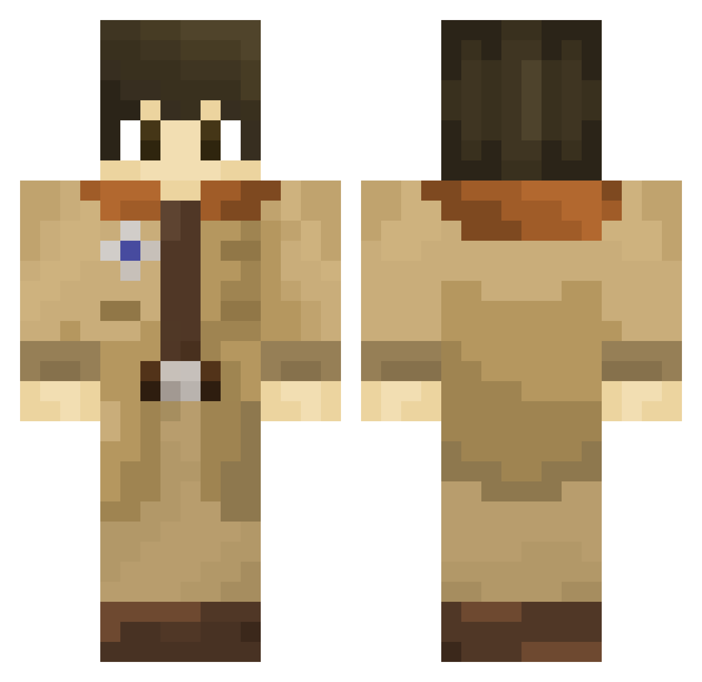 johnsterVII Minecraft skin, front and back view