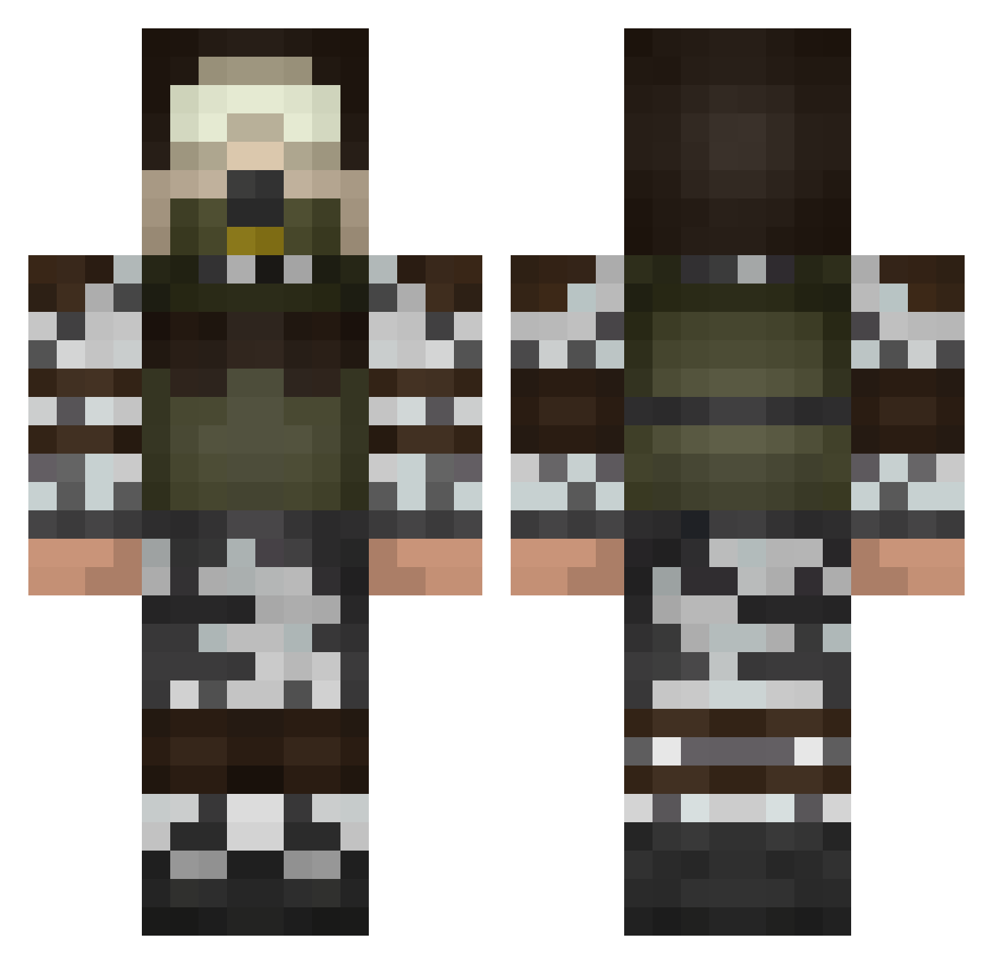 EOW_3650 Minecraft skin, front and back view