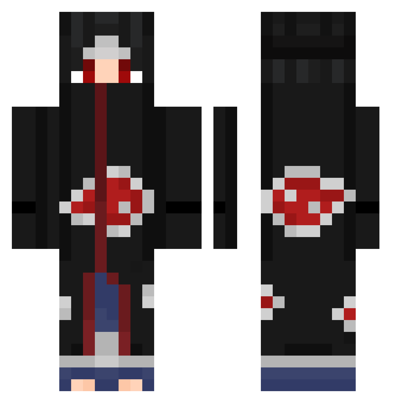 aaaslooow Minecraft skin, front and back view