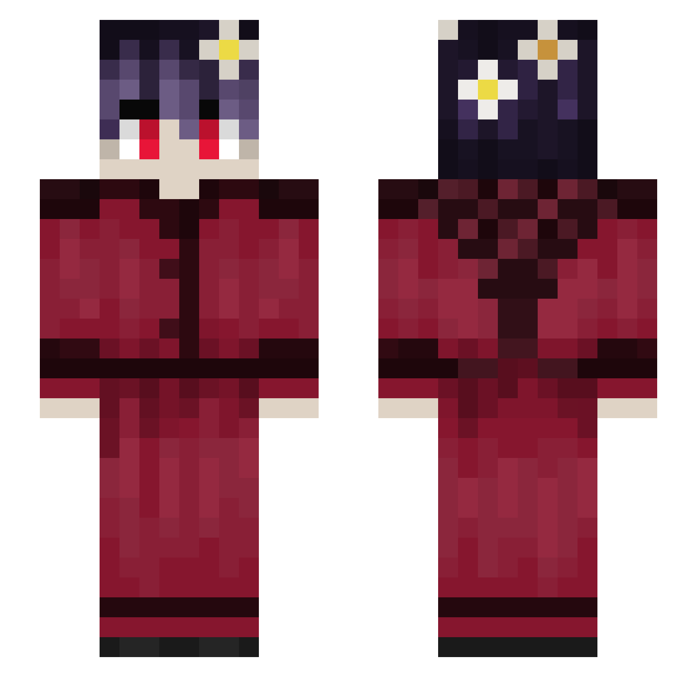 Nier_Zh Minecraft skin, front and back view