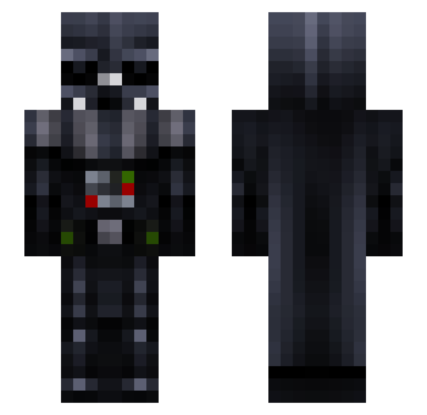 belganete Minecraft skin, front and back view