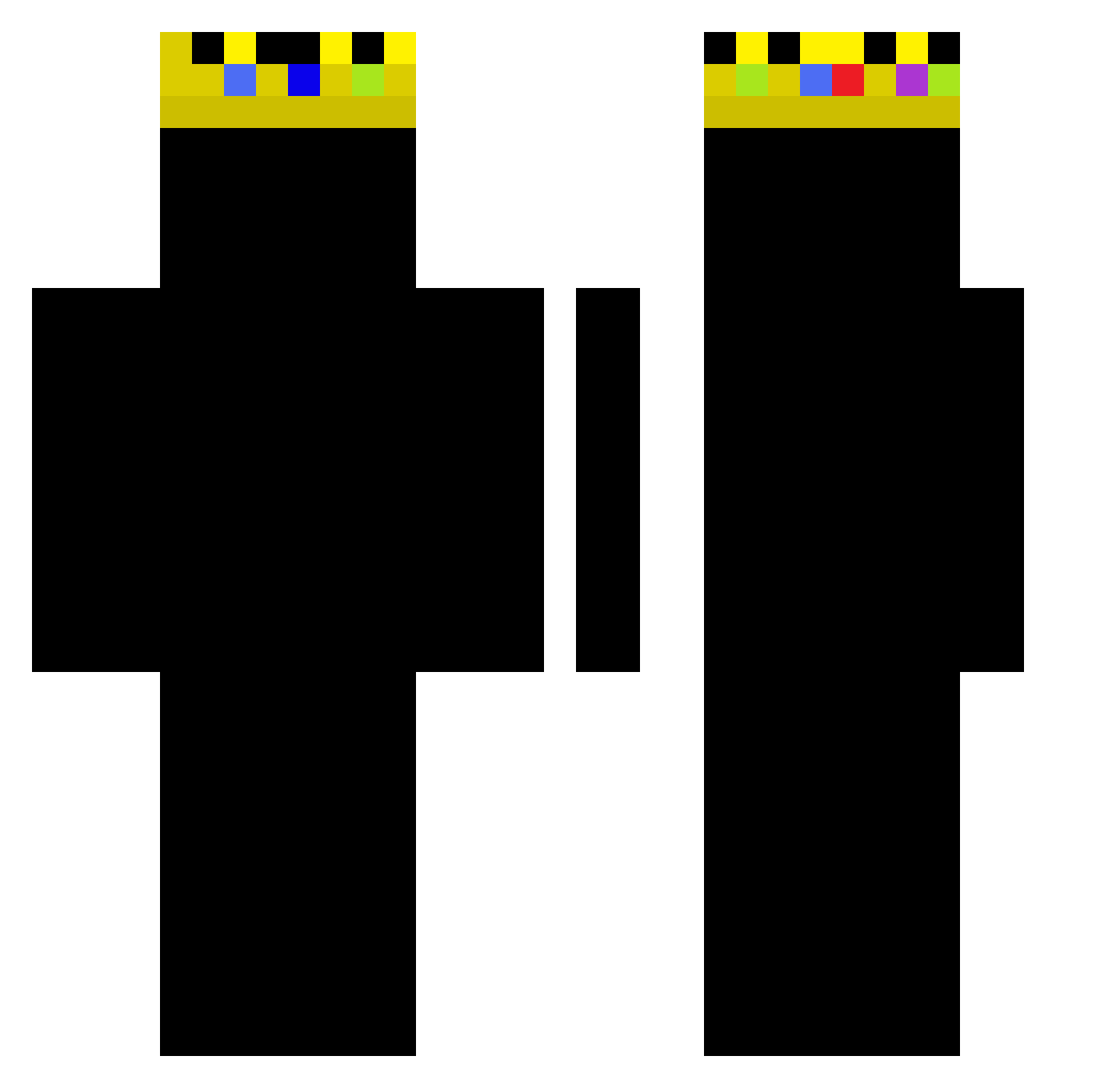 TheNathix Minecraft skin, front and back view