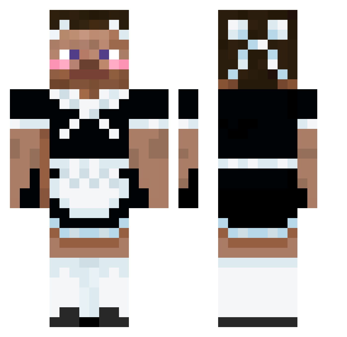 flav0ur Minecraft skin, front and back view