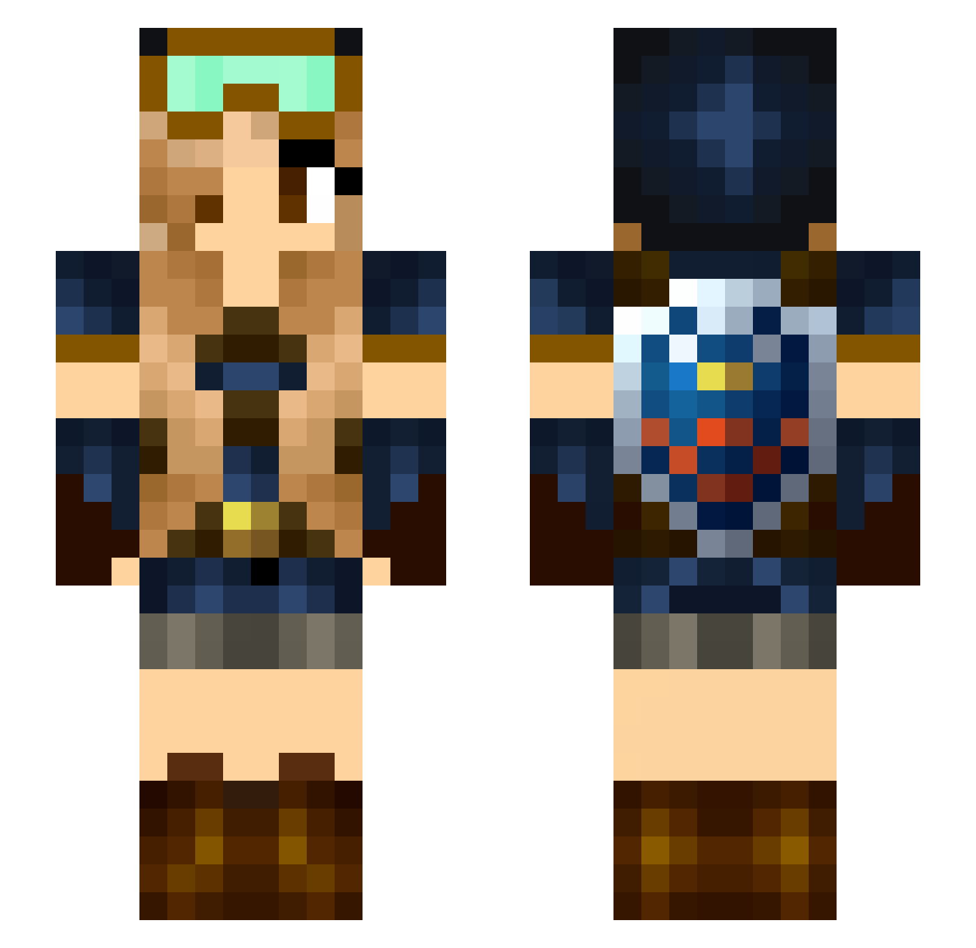 Bahnany Minecraft skin, front and back view