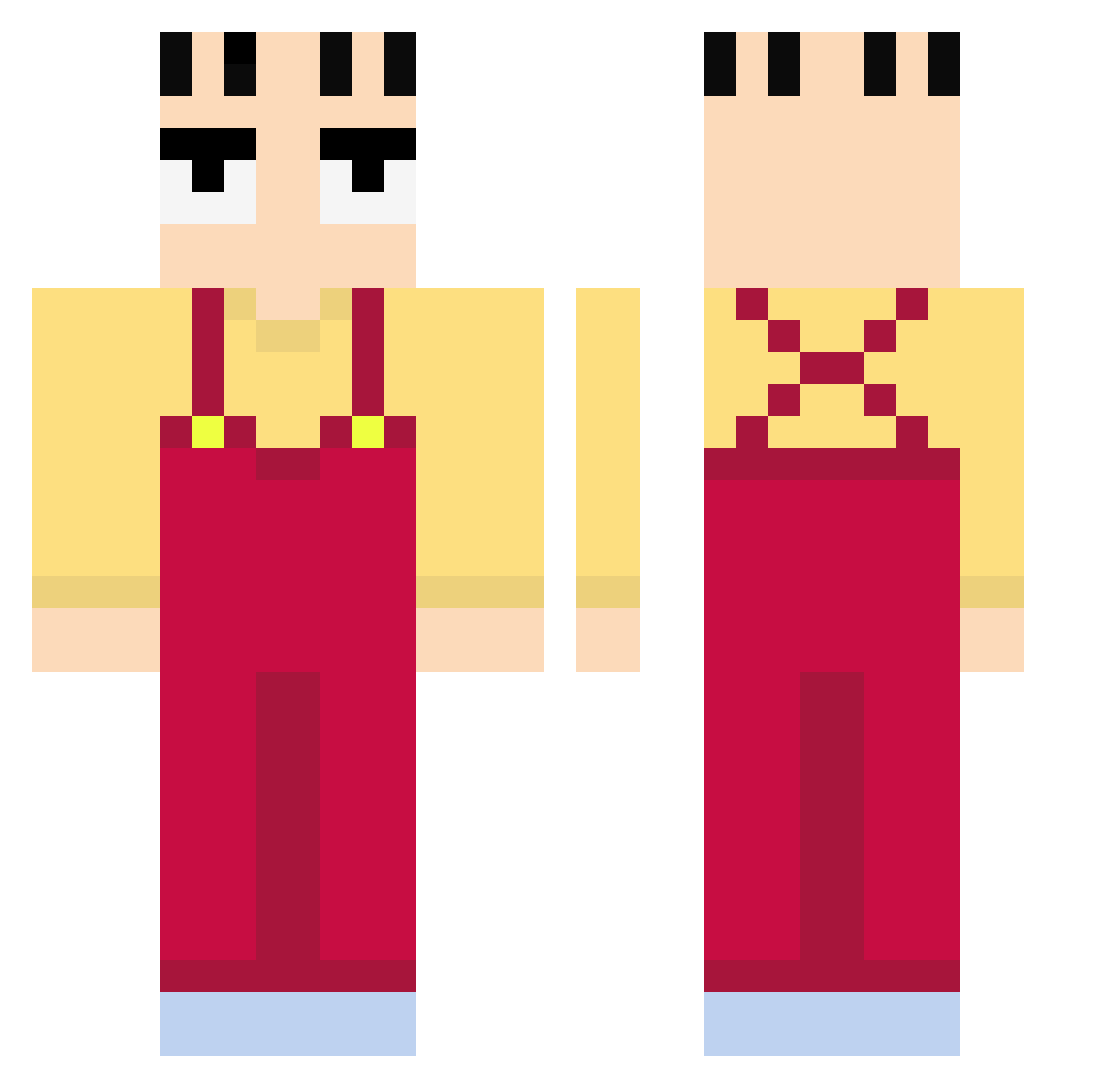 Nitro_man334 Minecraft skin, front and back view