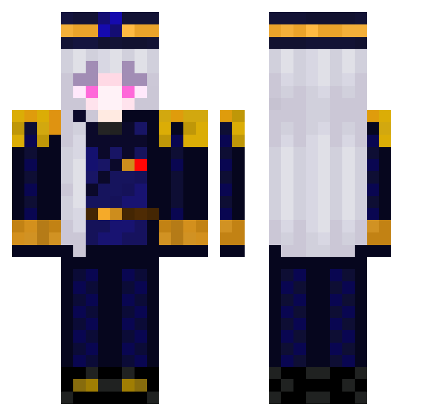 tasimi Minecraft skin, front and back view