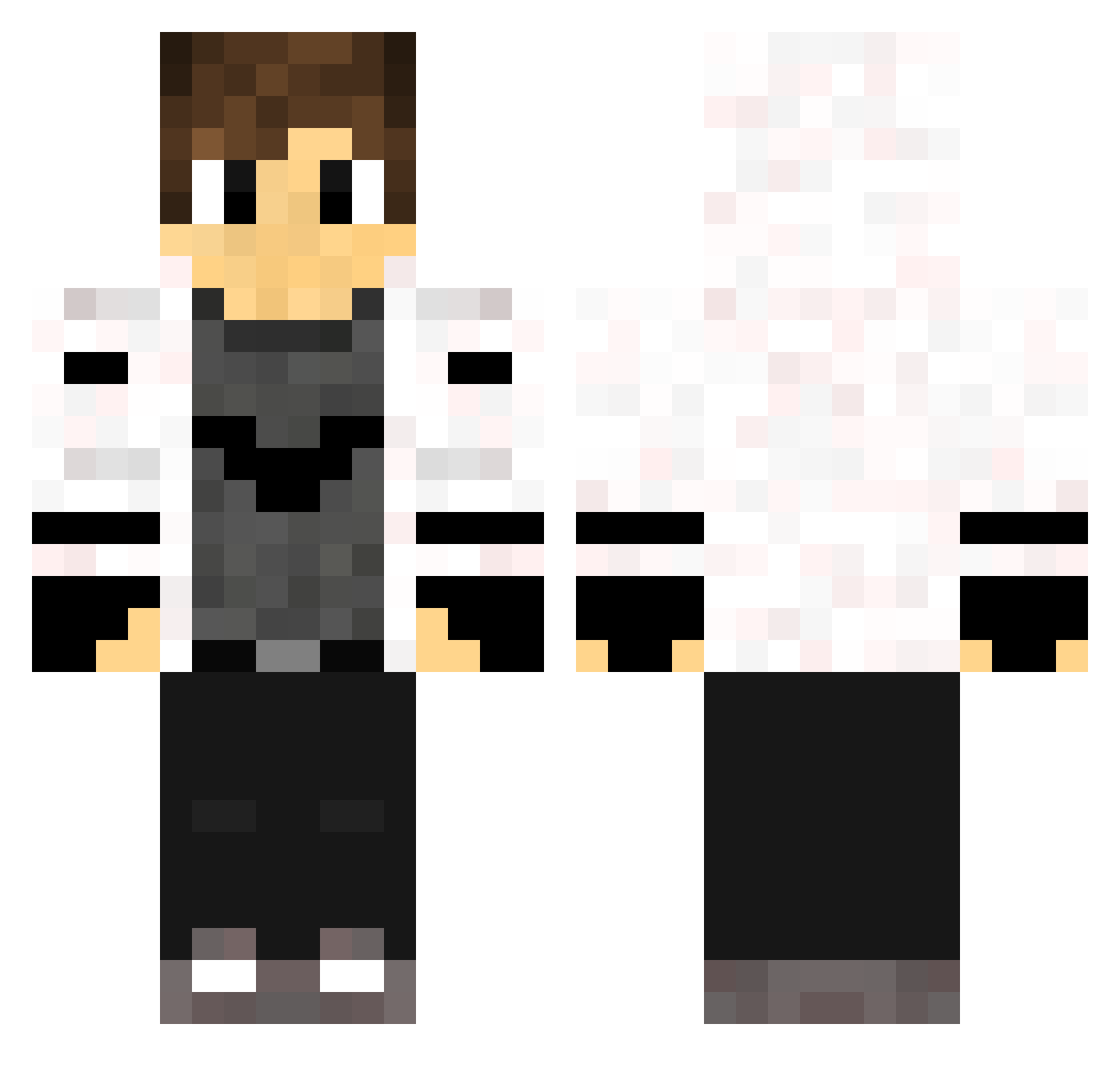 Doilen Minecraft skin, front and back view