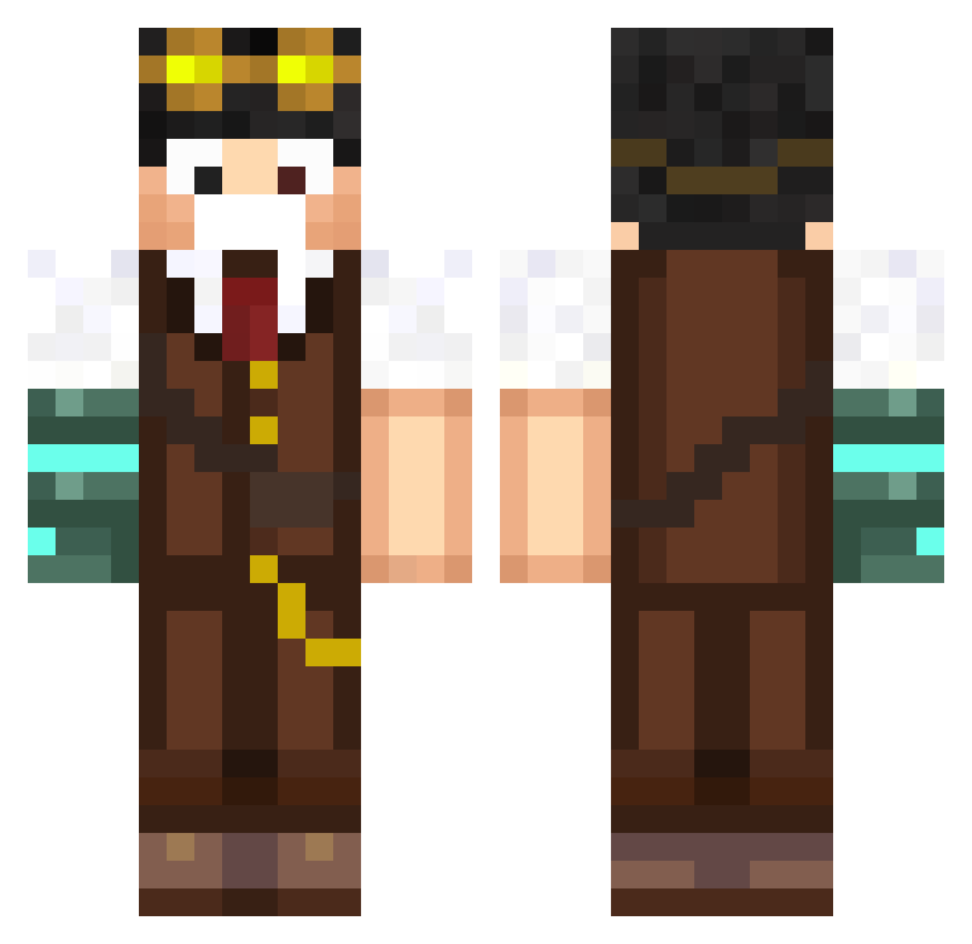 yutzz Minecraft skin, front and back view