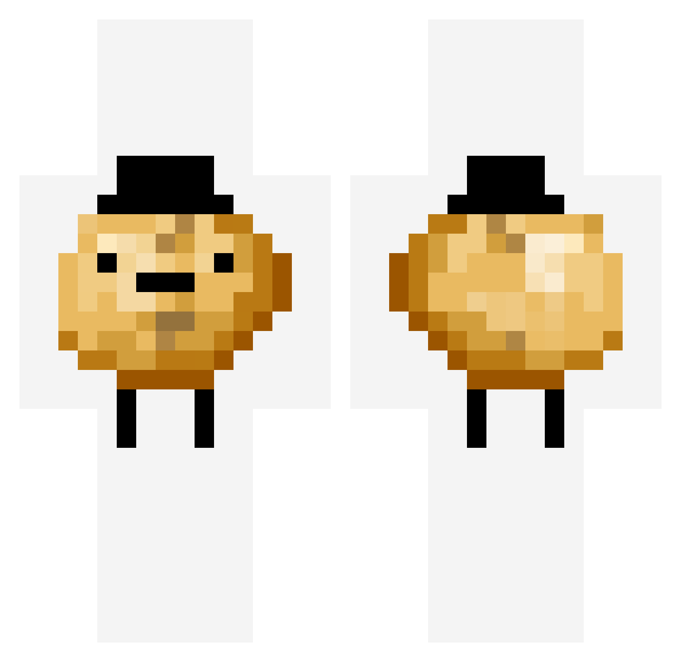 rilaurer Minecraft skin, front and back view